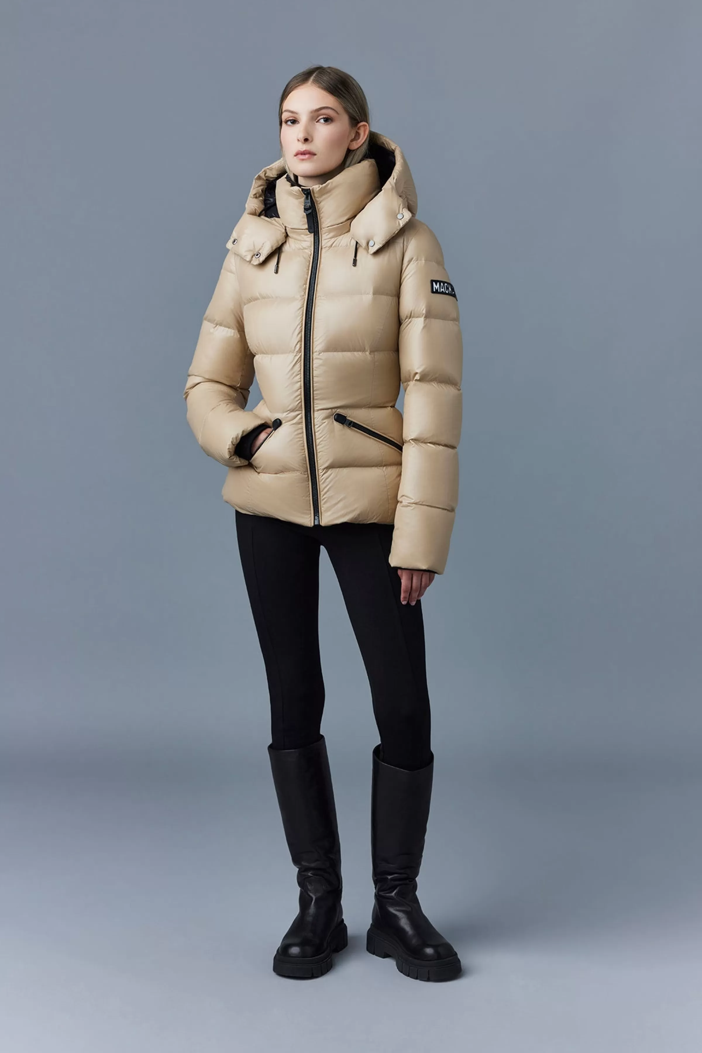 Madalyn, Lustrous Light Down Jacket With Hood For Ladies | ® US | Mackage Online