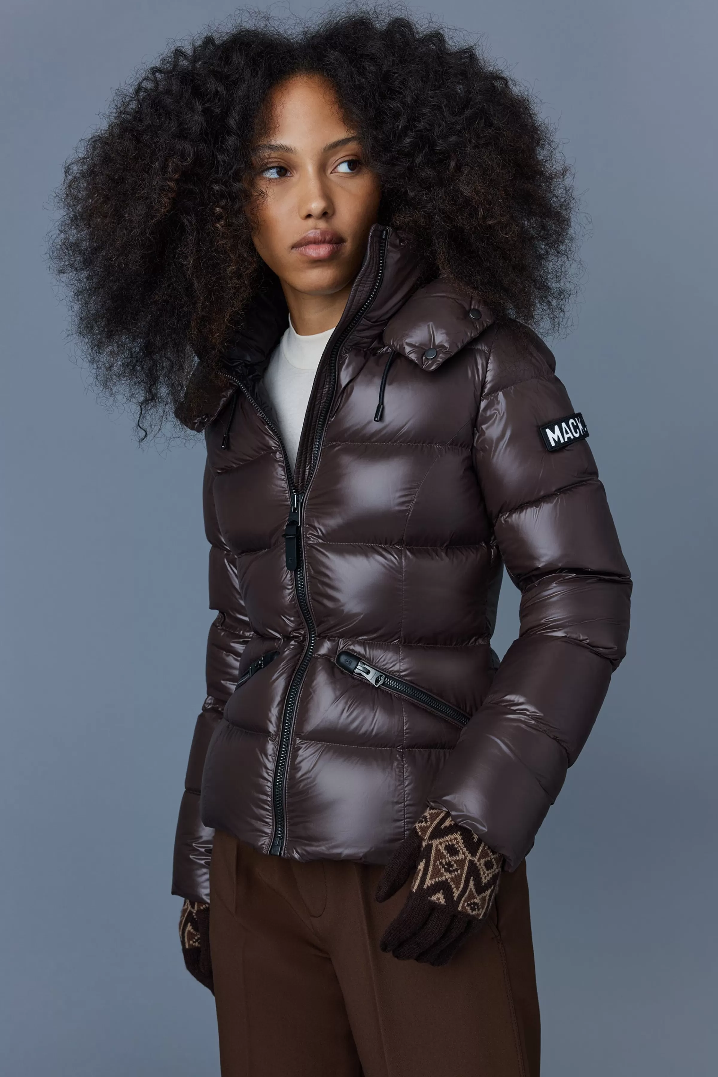 Madalyn, Lustrous Light Down Jacket With Hood For Ladies | ® US | Mackage Online