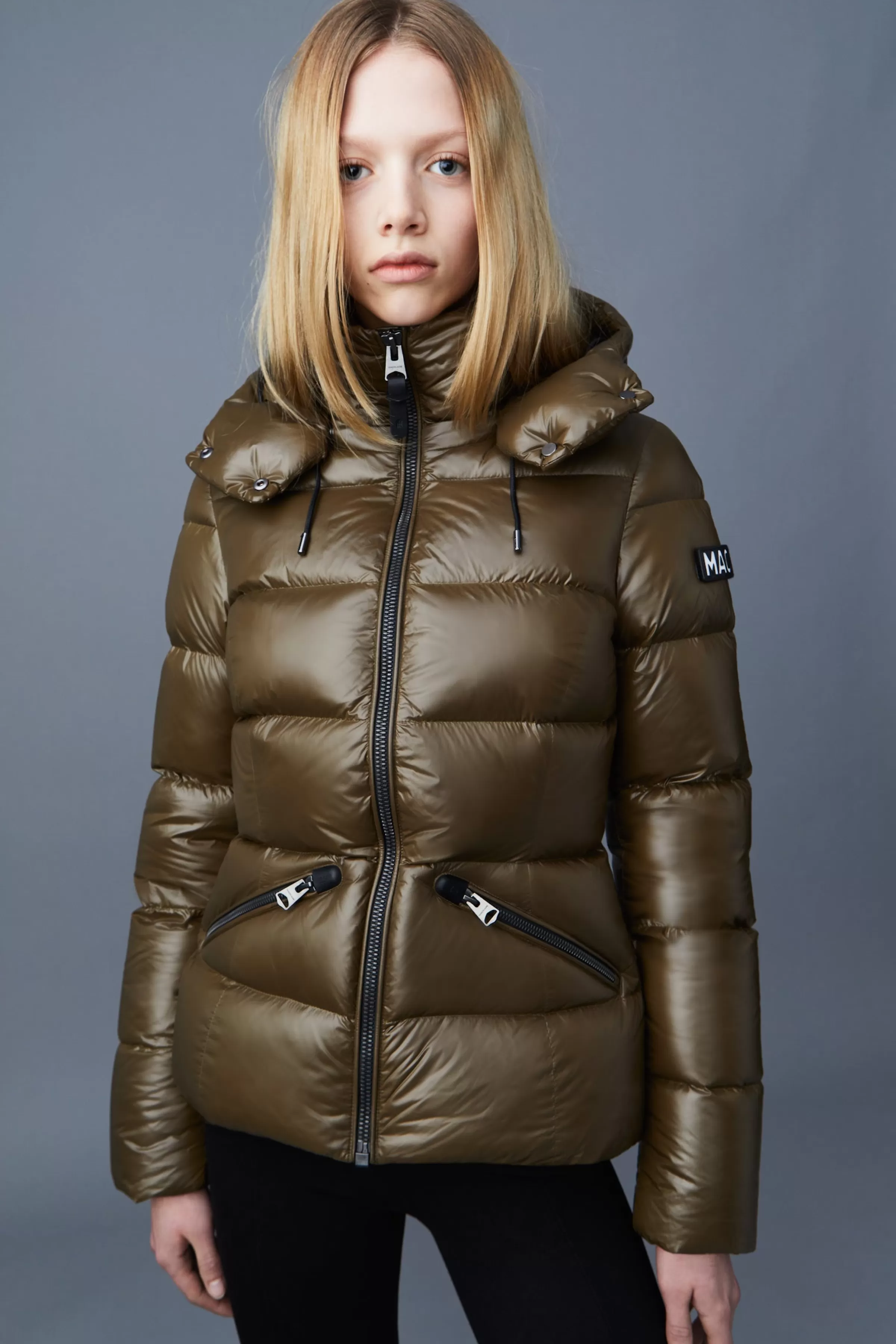 Madalyn, Lustrous Light Down Jacket With Hood For Ladies | ® US | Mackage Online