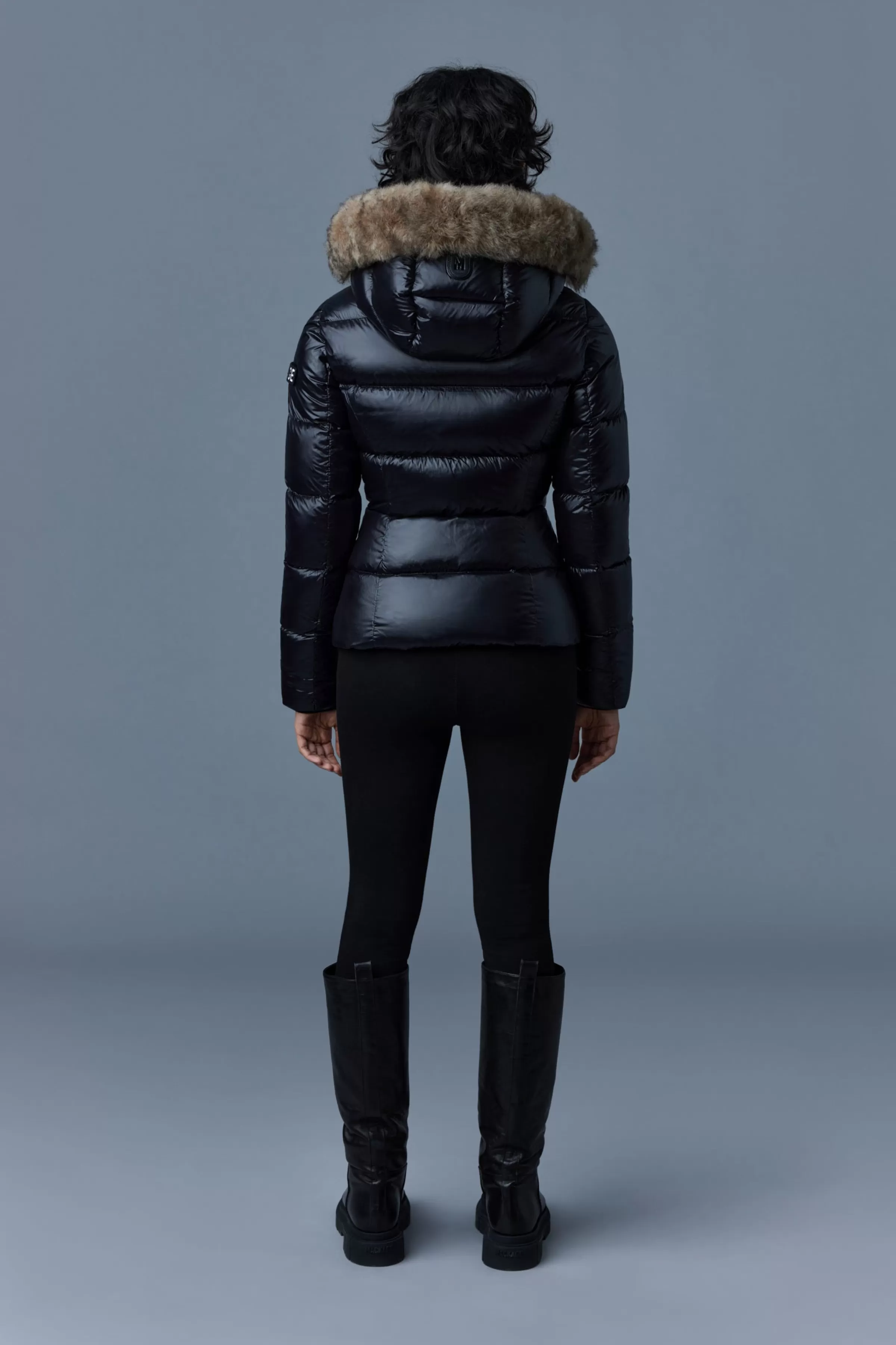 Madalyn, Lustrous Light Down Jacket With Shearling For Ladies | ® US | Mackage Online