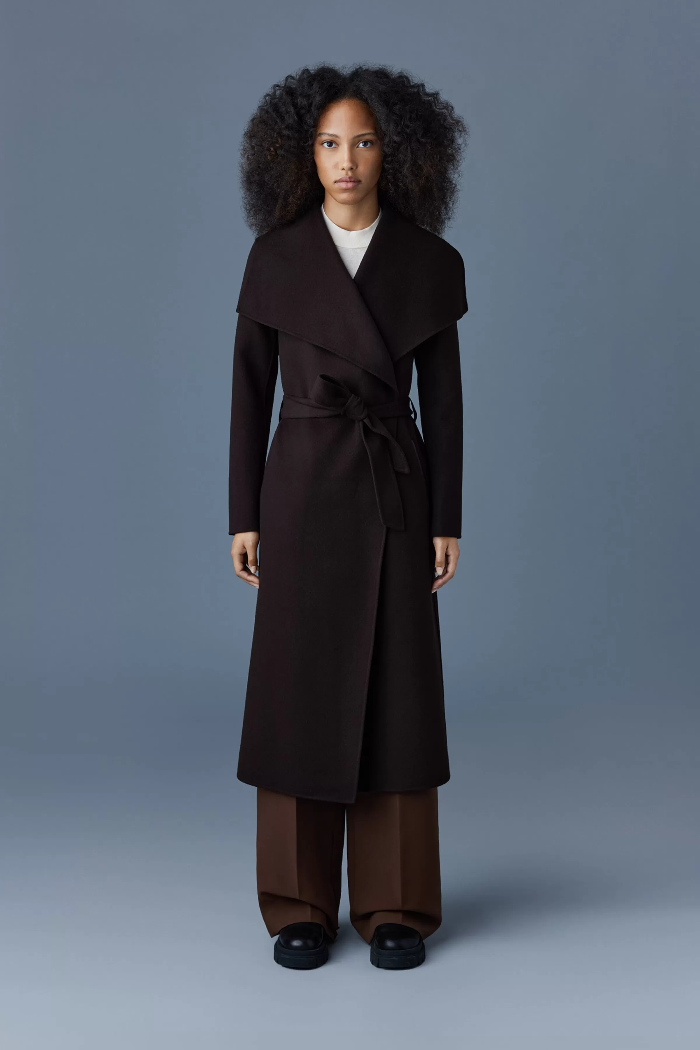 Mai, Double-face Wool Wrap Coat For Ladies | ® US | Mackage Outlet