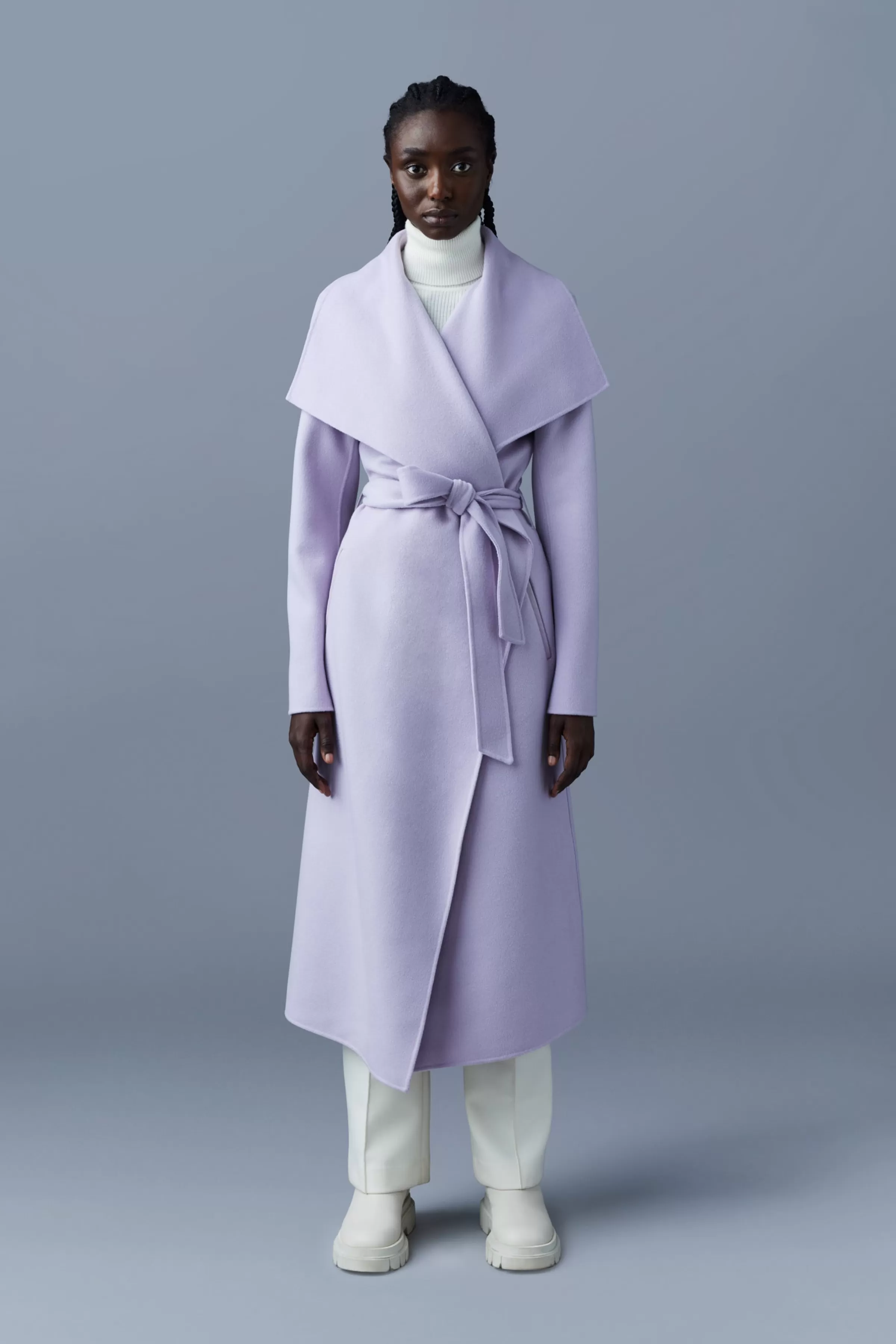Mai, Double-face Wool Wrap Coat For Ladies | ® US | Mackage Outlet