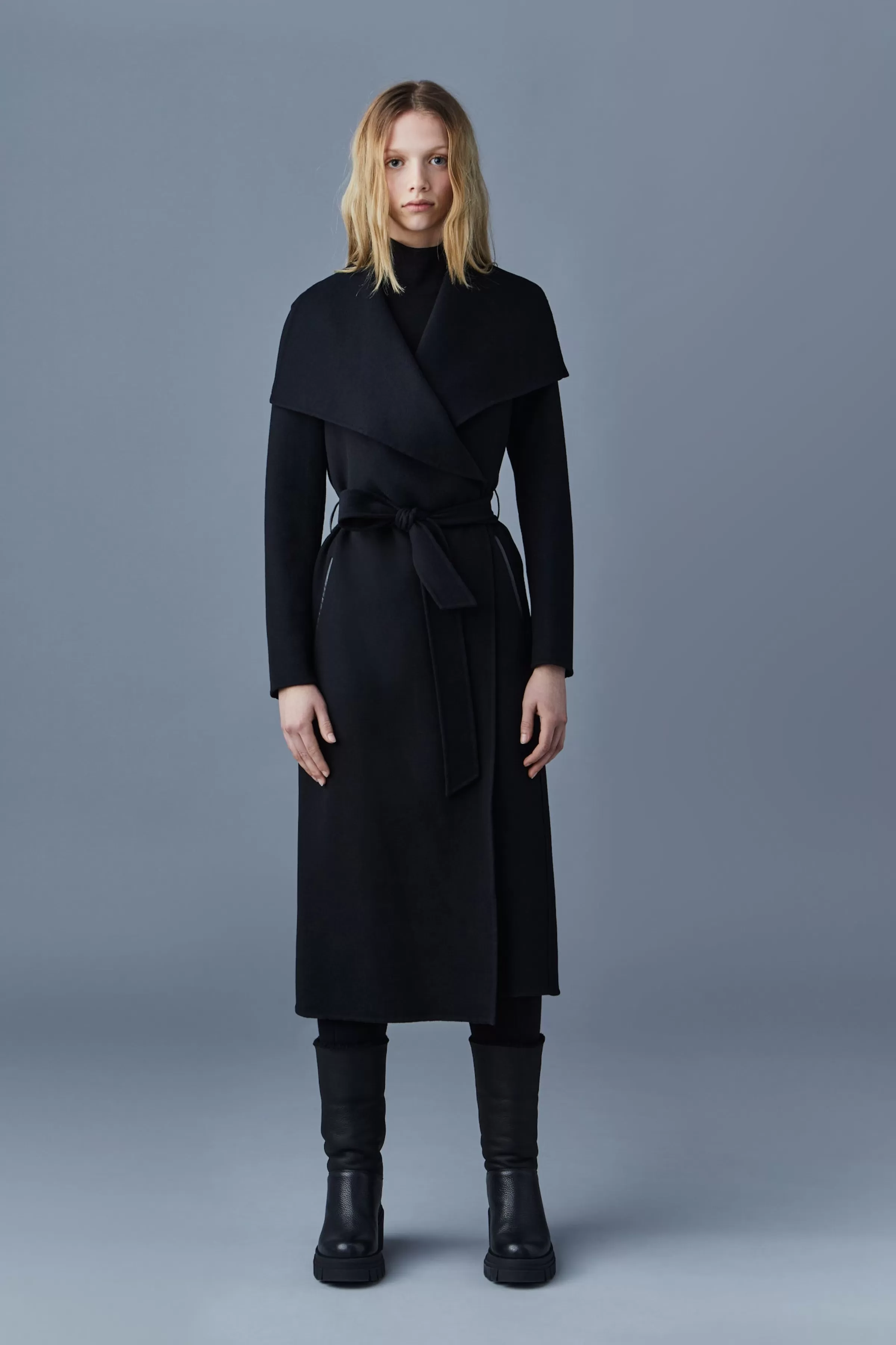 Mai, Double-face Wool Wrap Coat For Ladies | ® US | Mackage Outlet