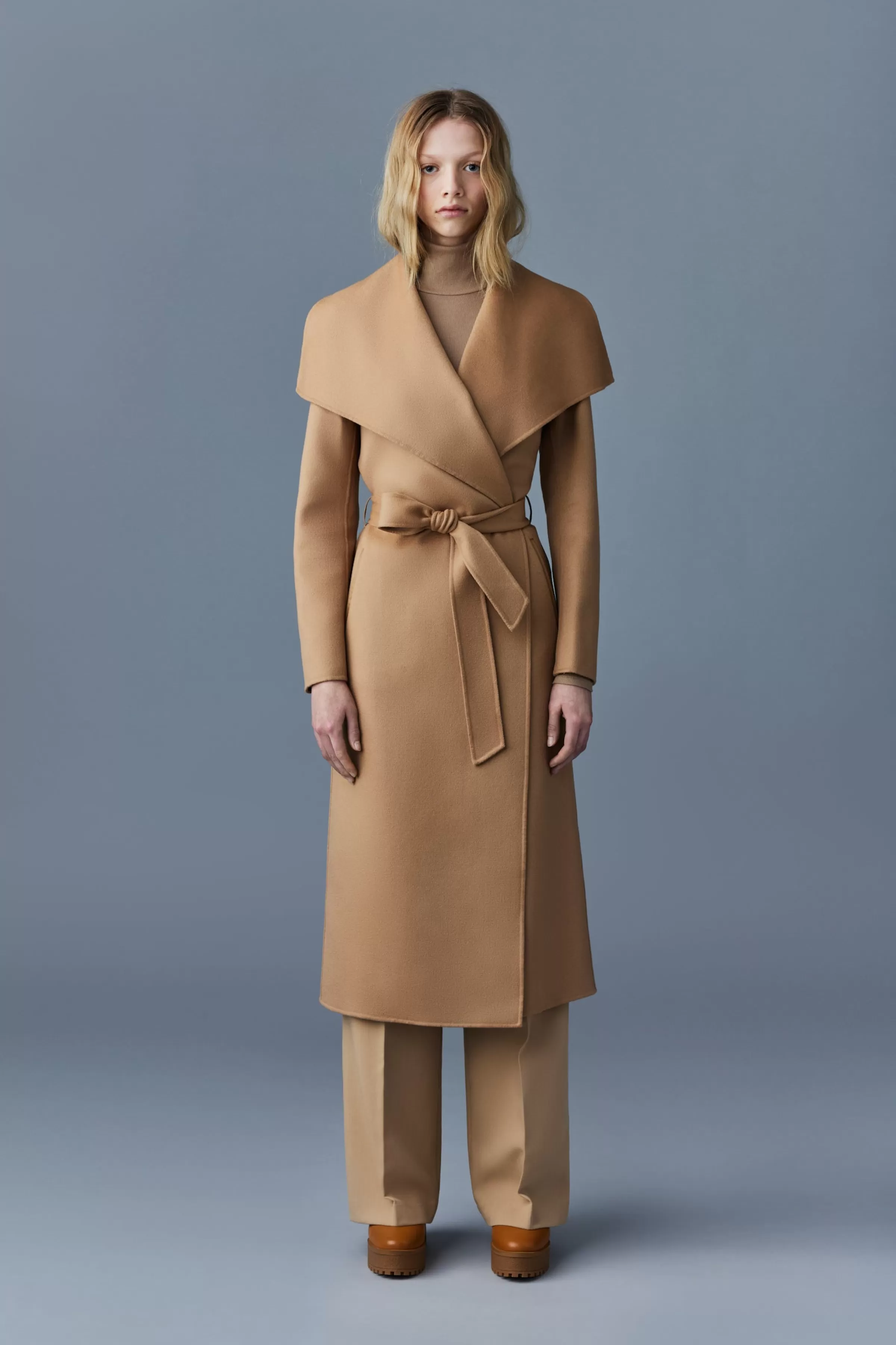 Mai, Double-face Wool Wrap Coat For Ladies | ® US | Mackage Outlet