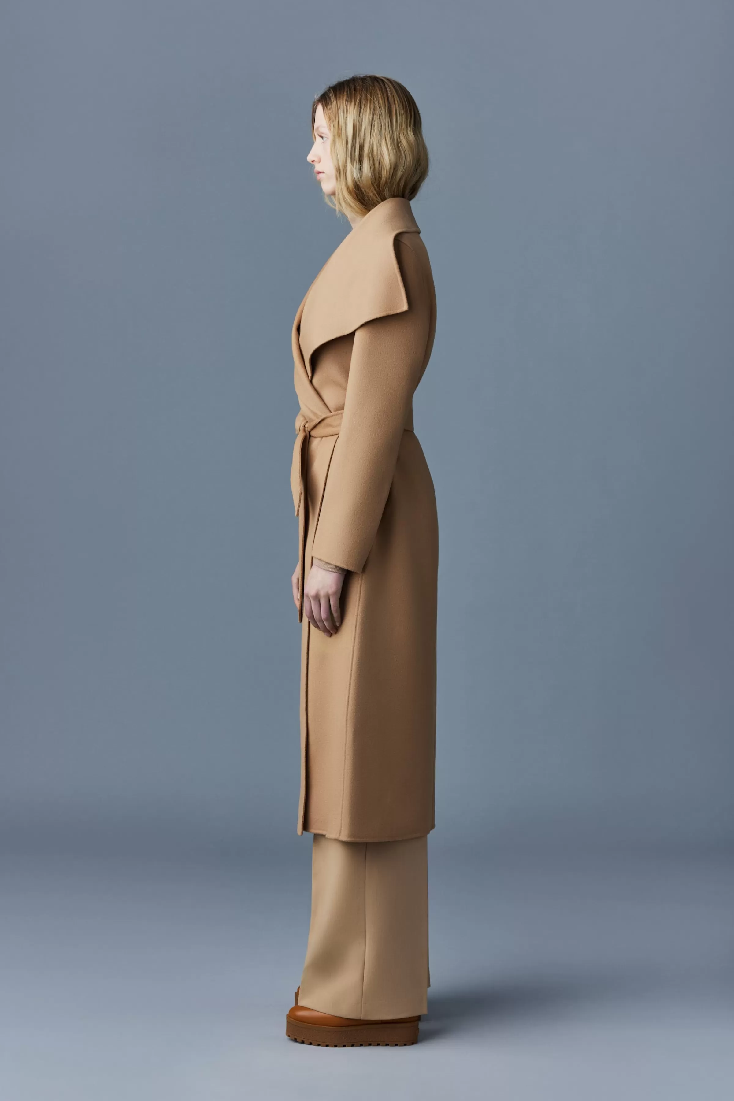 Mai, Double-face Wool Wrap Coat For Ladies | ® US | Mackage Outlet