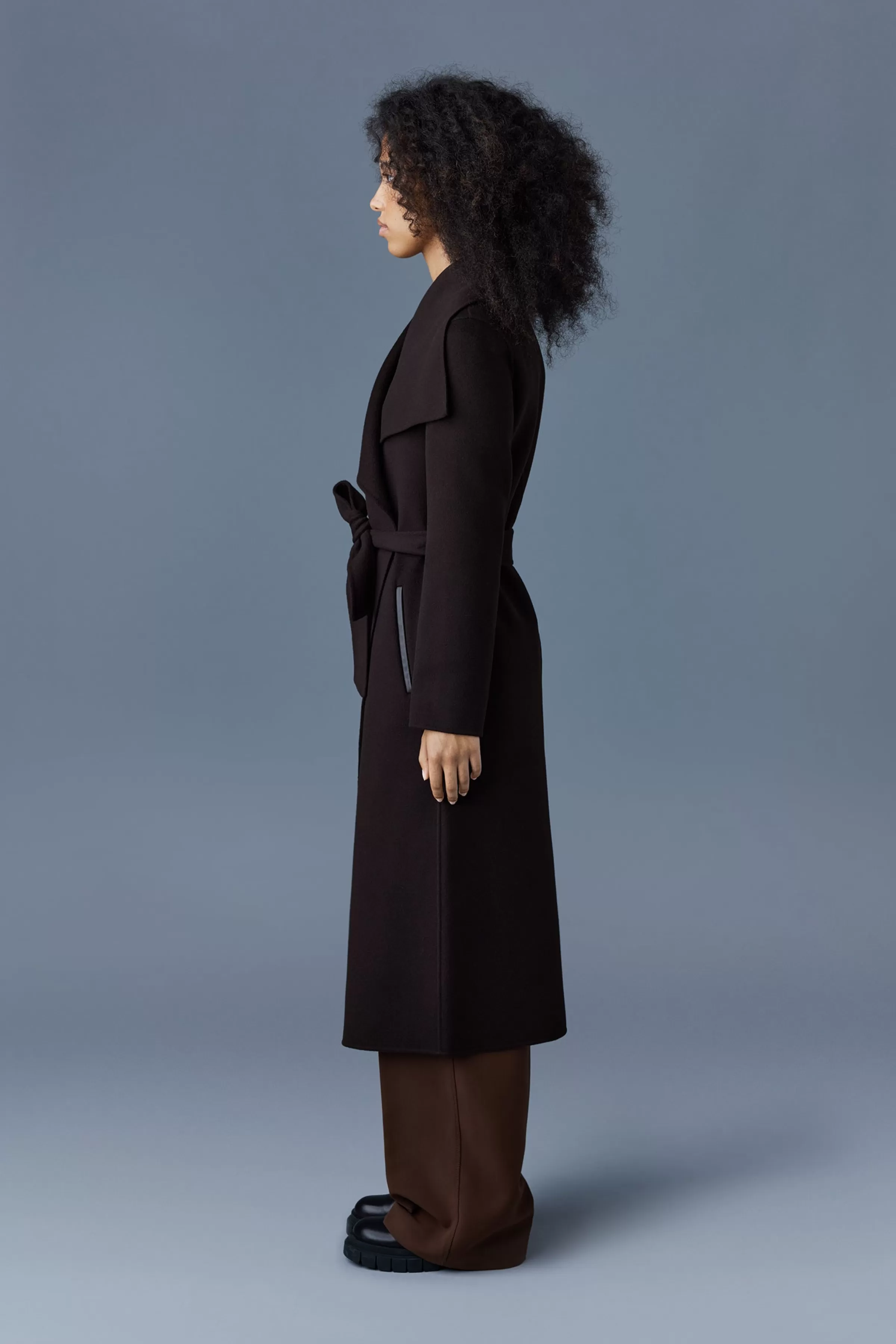 Mai, Double-face Wool Wrap Coat For Ladies | ® US | Mackage Outlet