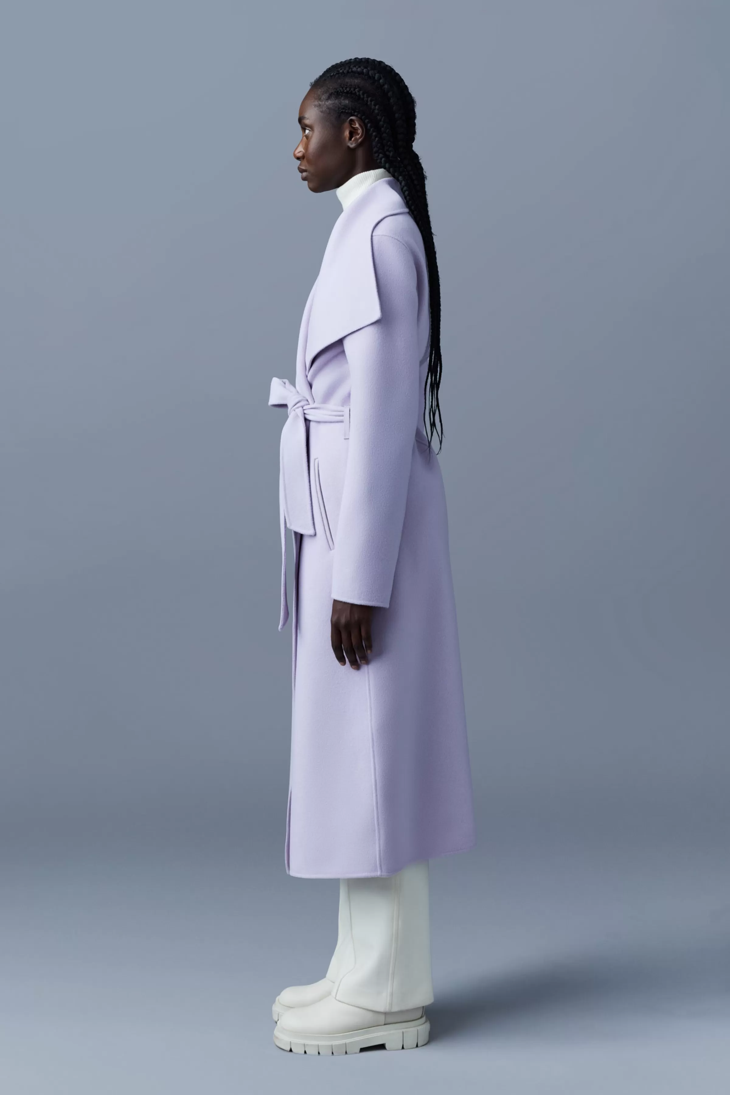 Mai, Double-face Wool Wrap Coat For Ladies | ® US | Mackage Outlet