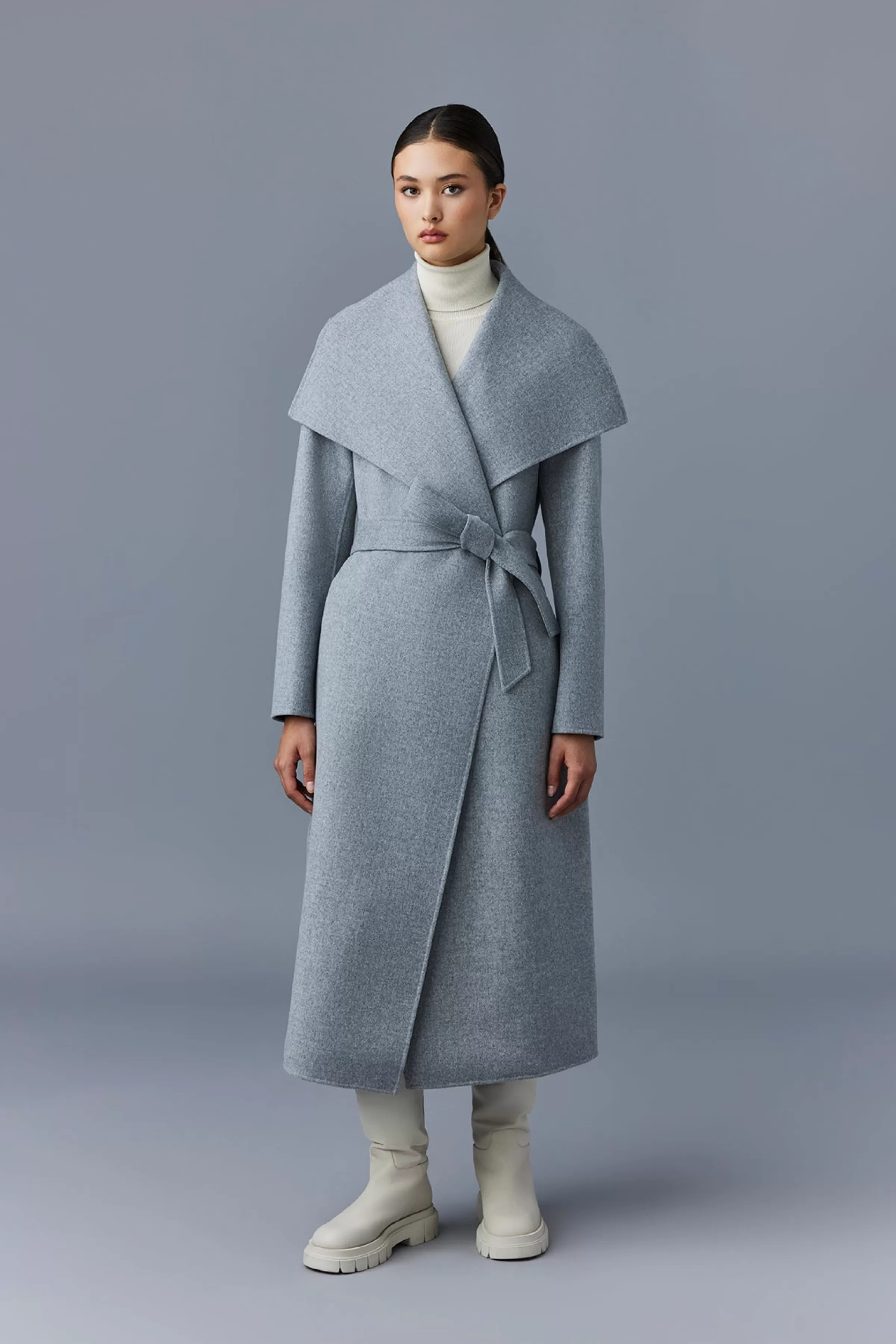 Mai, Double-face Wool Wrap Coat For Ladies | ® US | Mackage Outlet