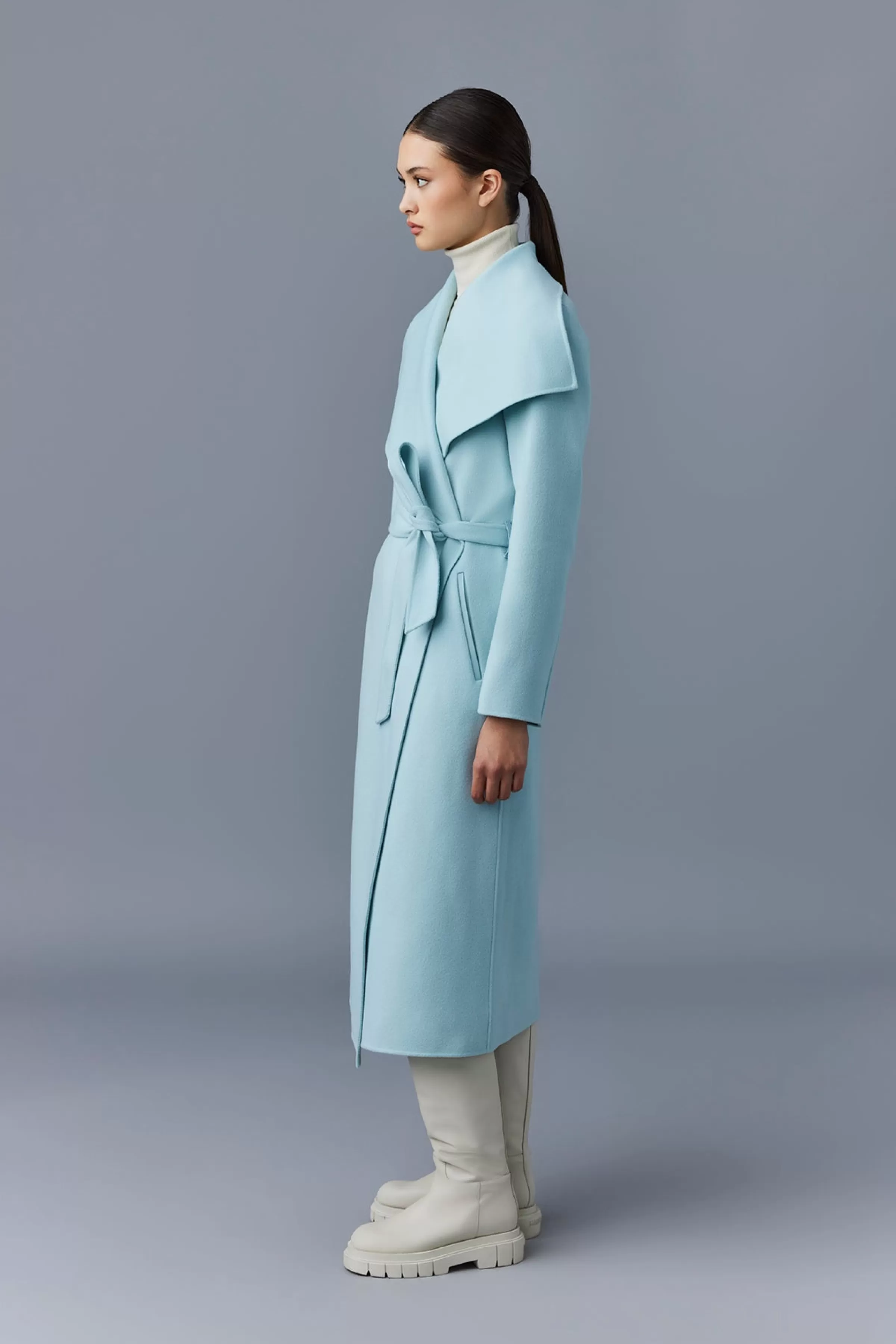 Mai, Double-face Wool Wrap Coat For Ladies | ® US | Mackage Outlet