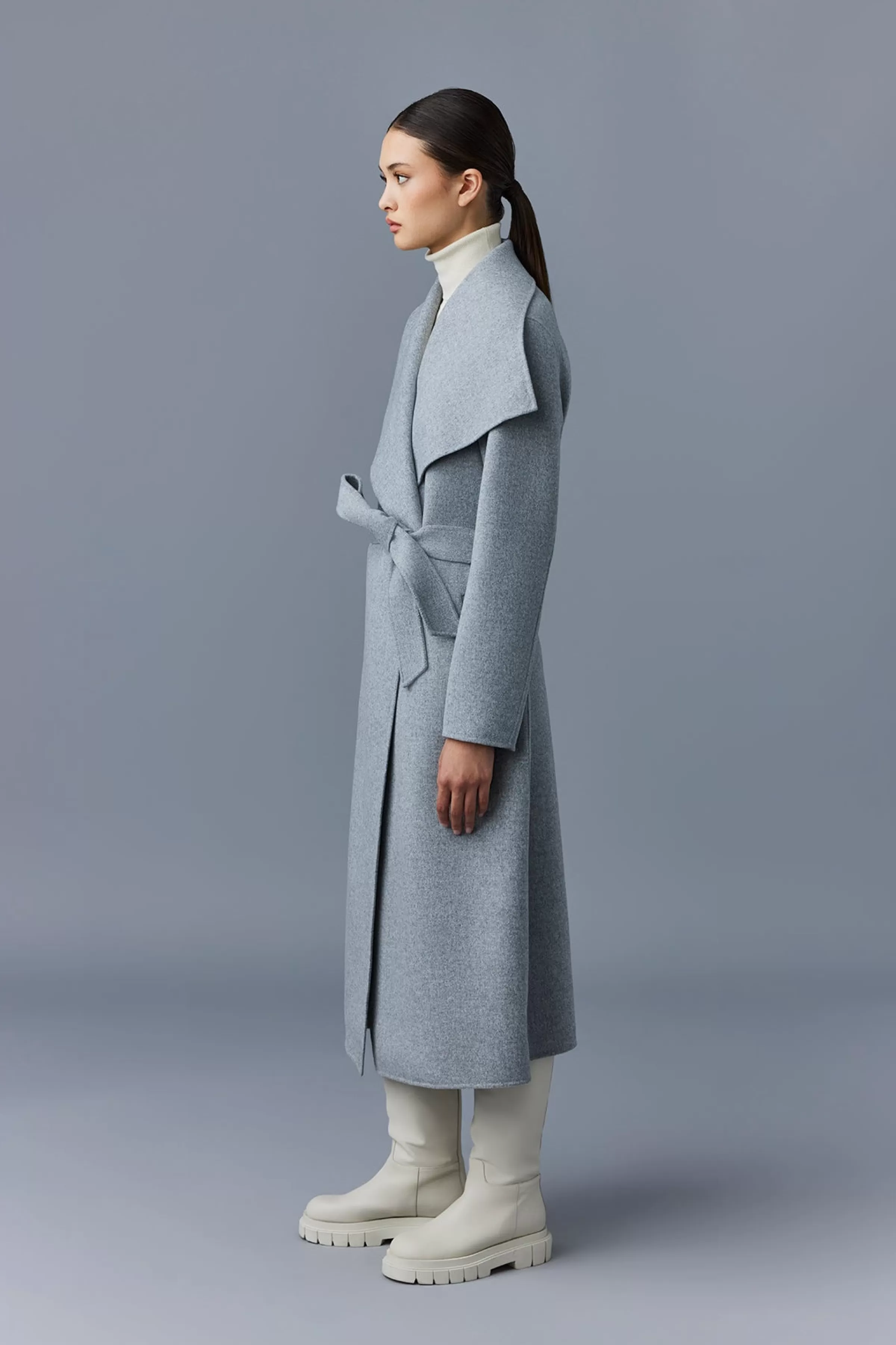 Mai, Double-face Wool Wrap Coat For Ladies | ® US | Mackage Outlet