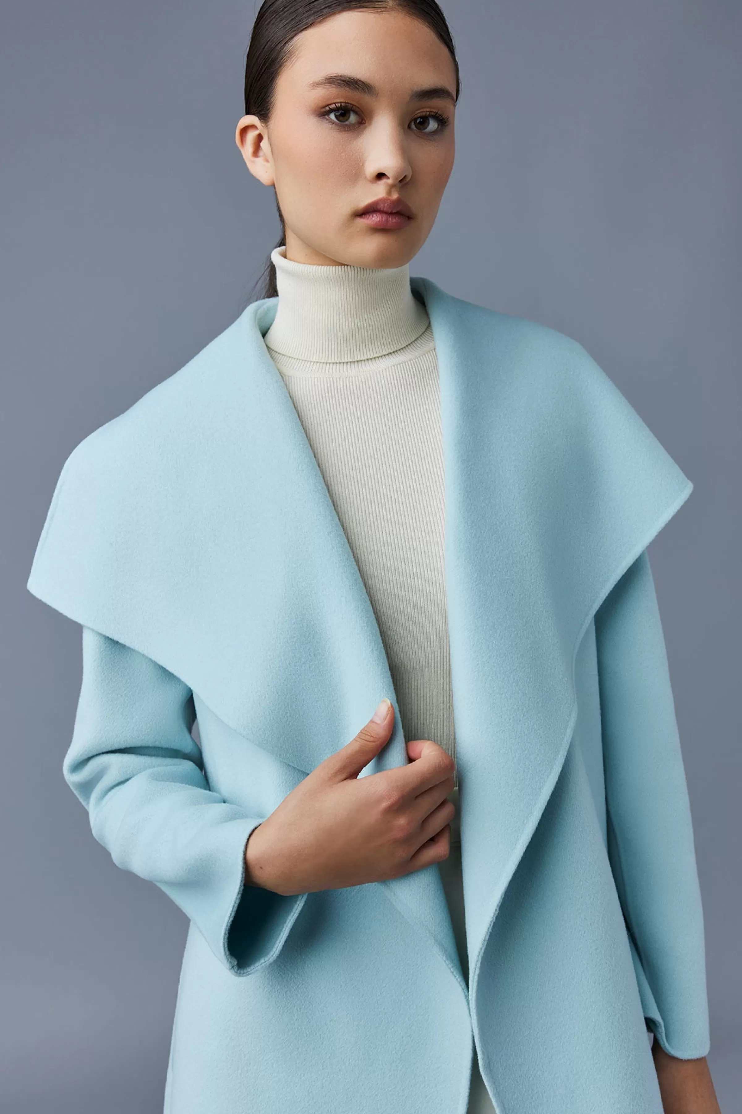 Mai, Double-face Wool Wrap Coat For Ladies | ® US | Mackage Outlet