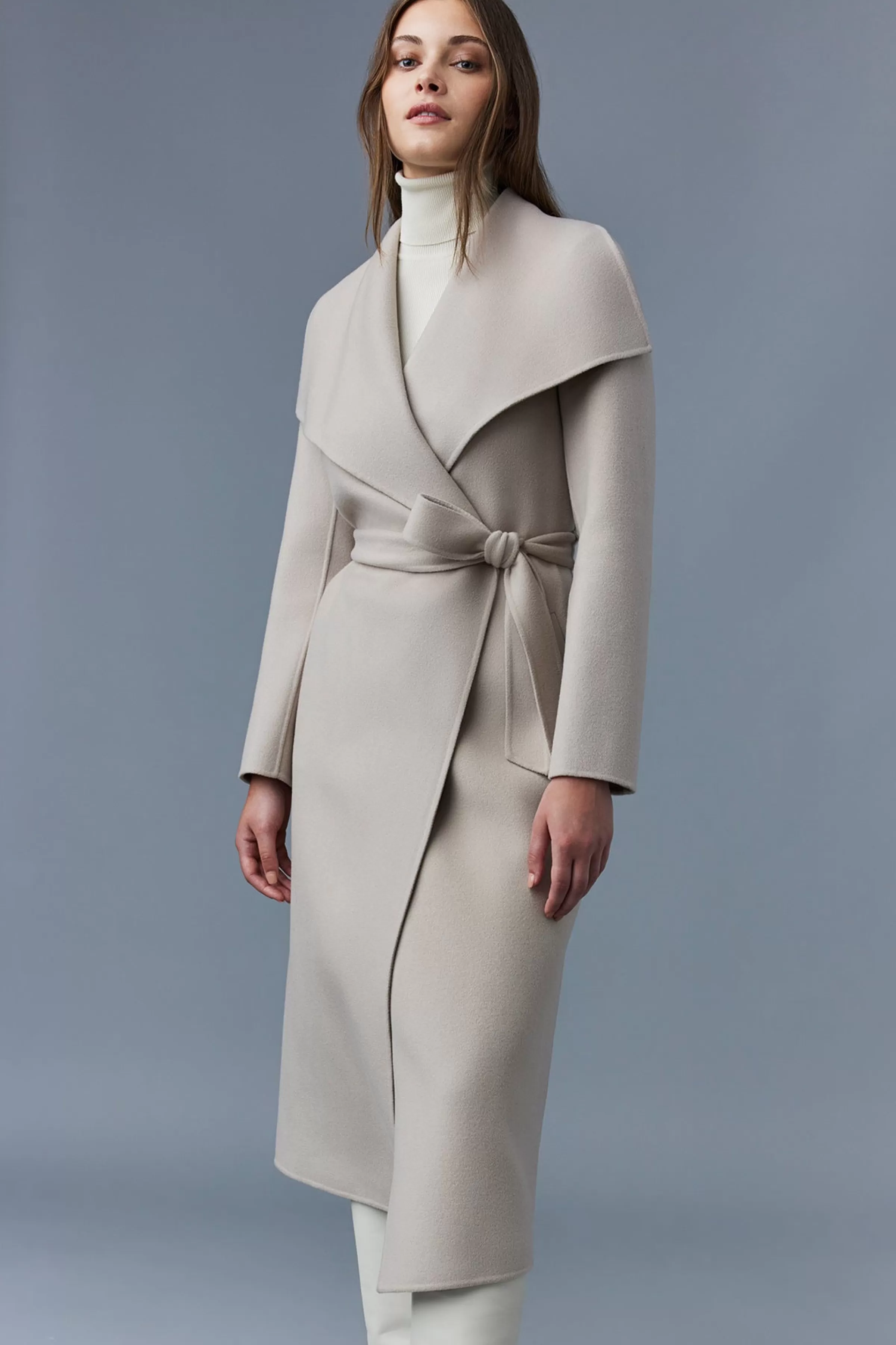 Mai, Double-face Wool Wrap Coat For Ladies | ® US | Mackage Outlet
