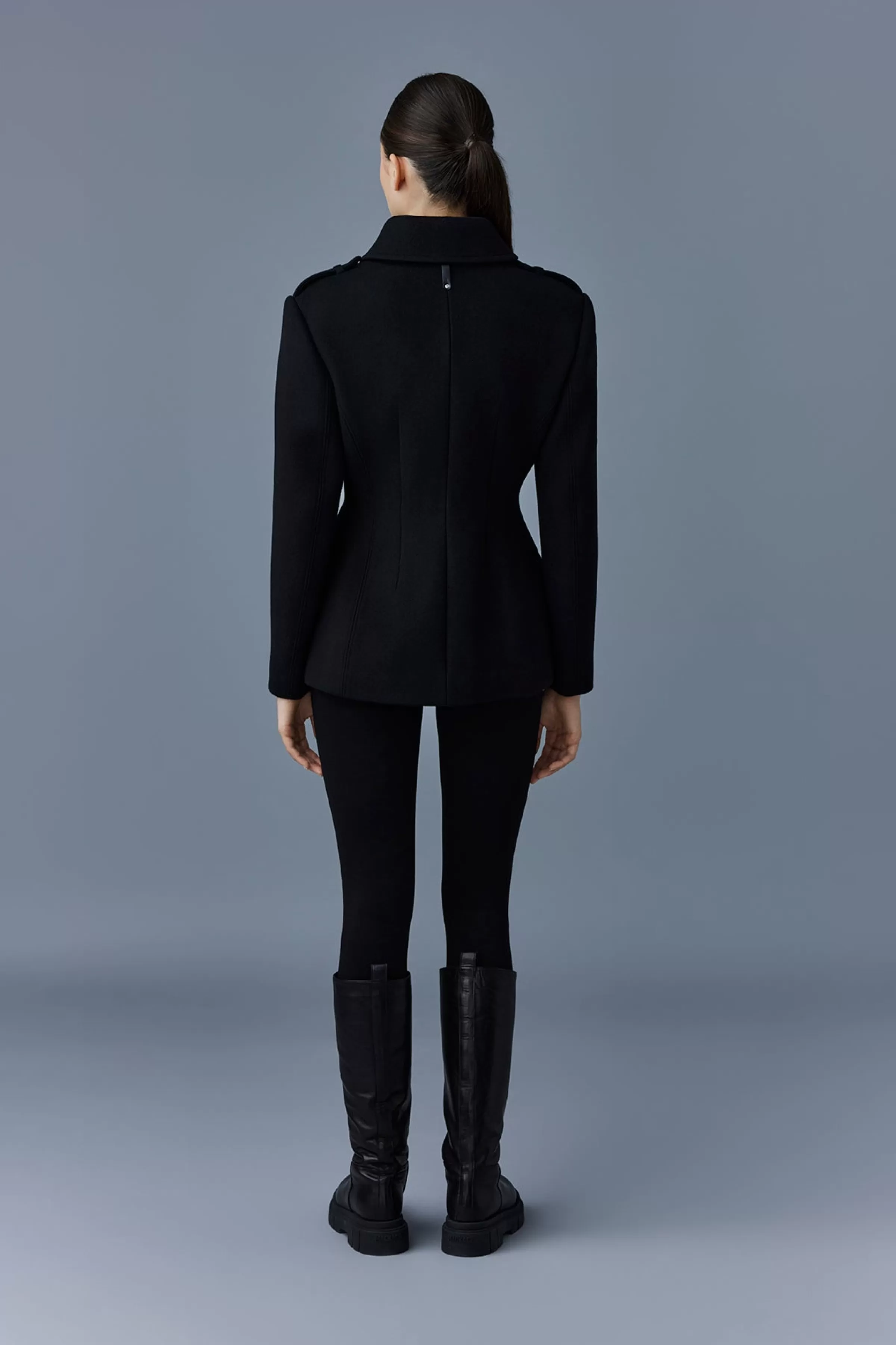 Marcy, Wool Fitted Jacket With Asymmetrical Collar For Ladies | ® US | Mackage Cheap