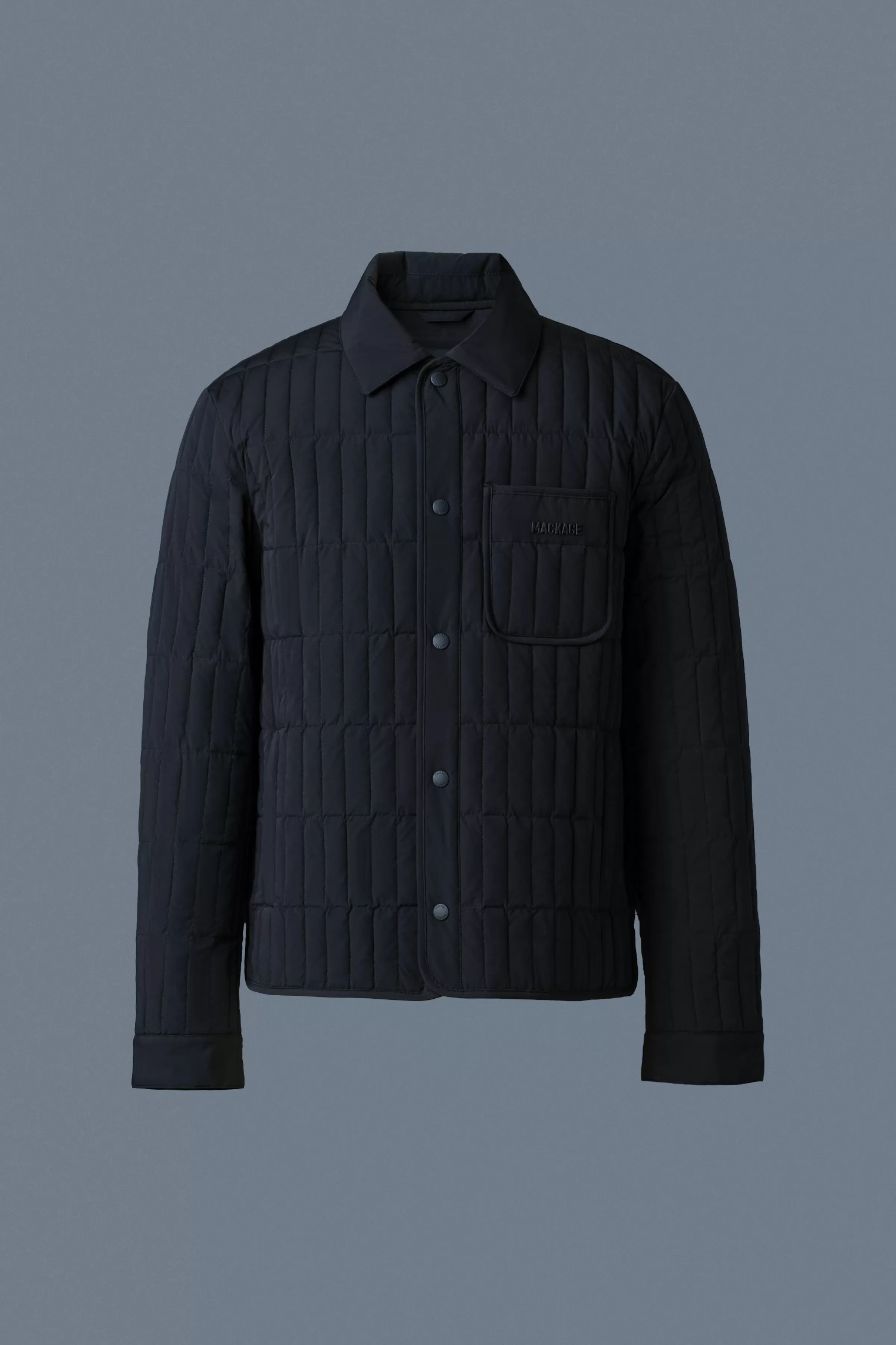 Mateo, Vertical Quilted Jacket With Spread Collar | ® US | Mackage Outlet