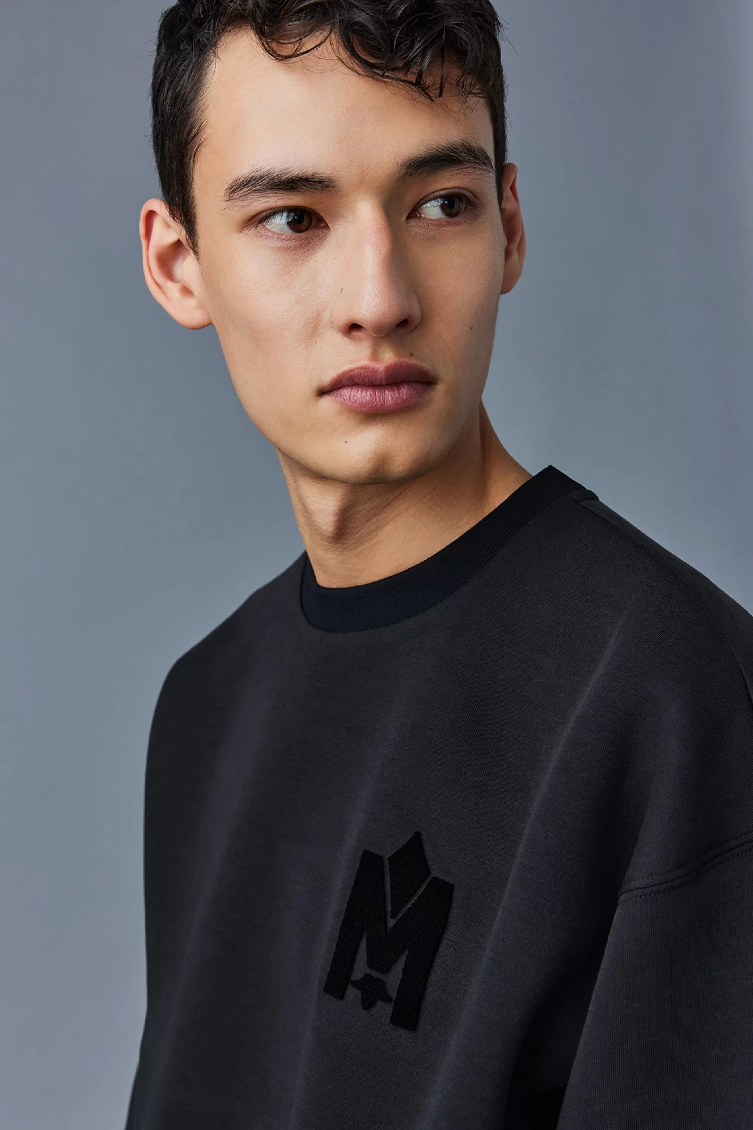 Max, Double Face Jersey Sweatshirt With Embroidered Logo For Men | ® US | Mackage Clearance