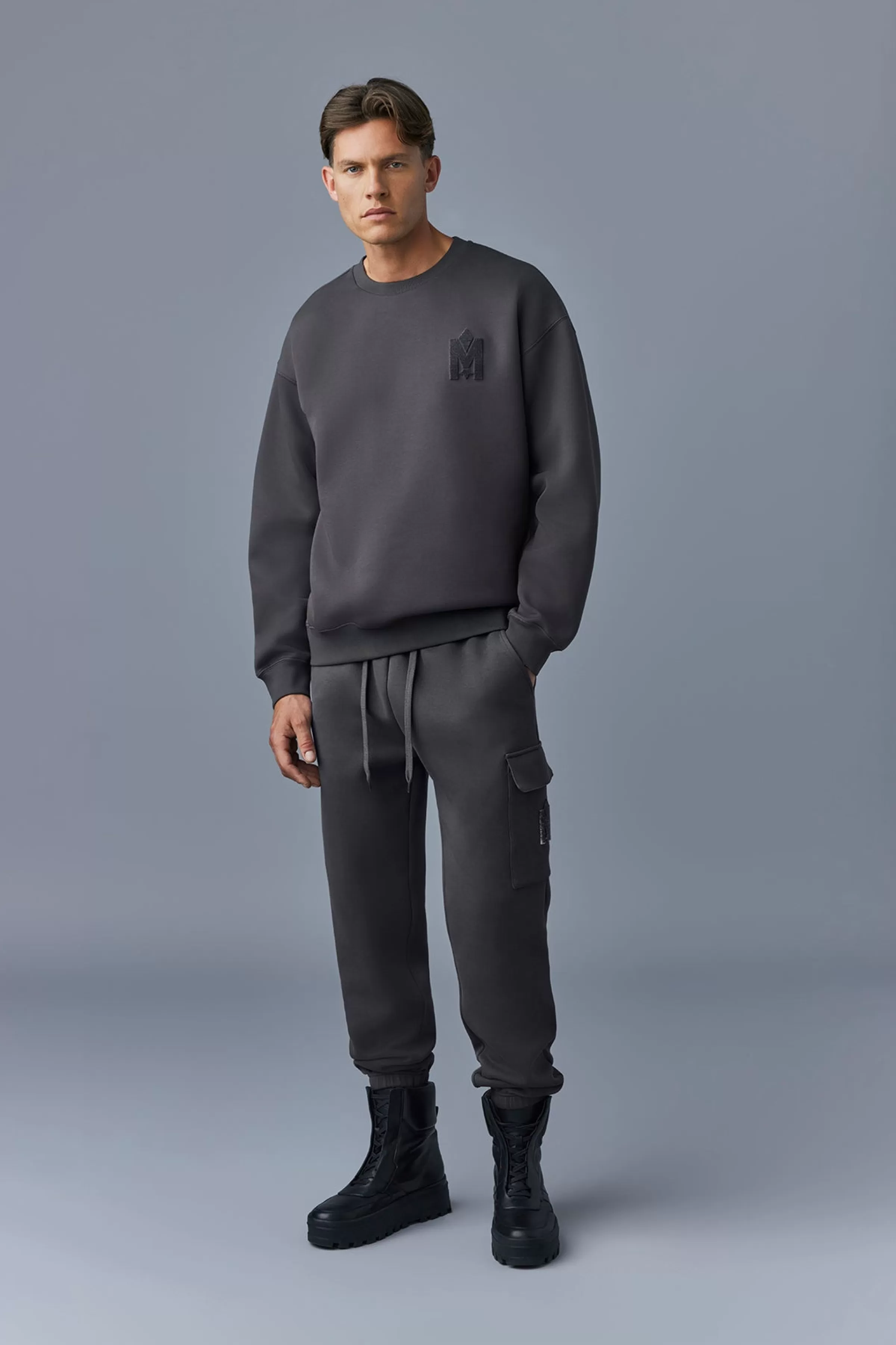 Max, Double Face Jersey Sweatshirt With Embroidered Logo For Men | ® US | Mackage Sale