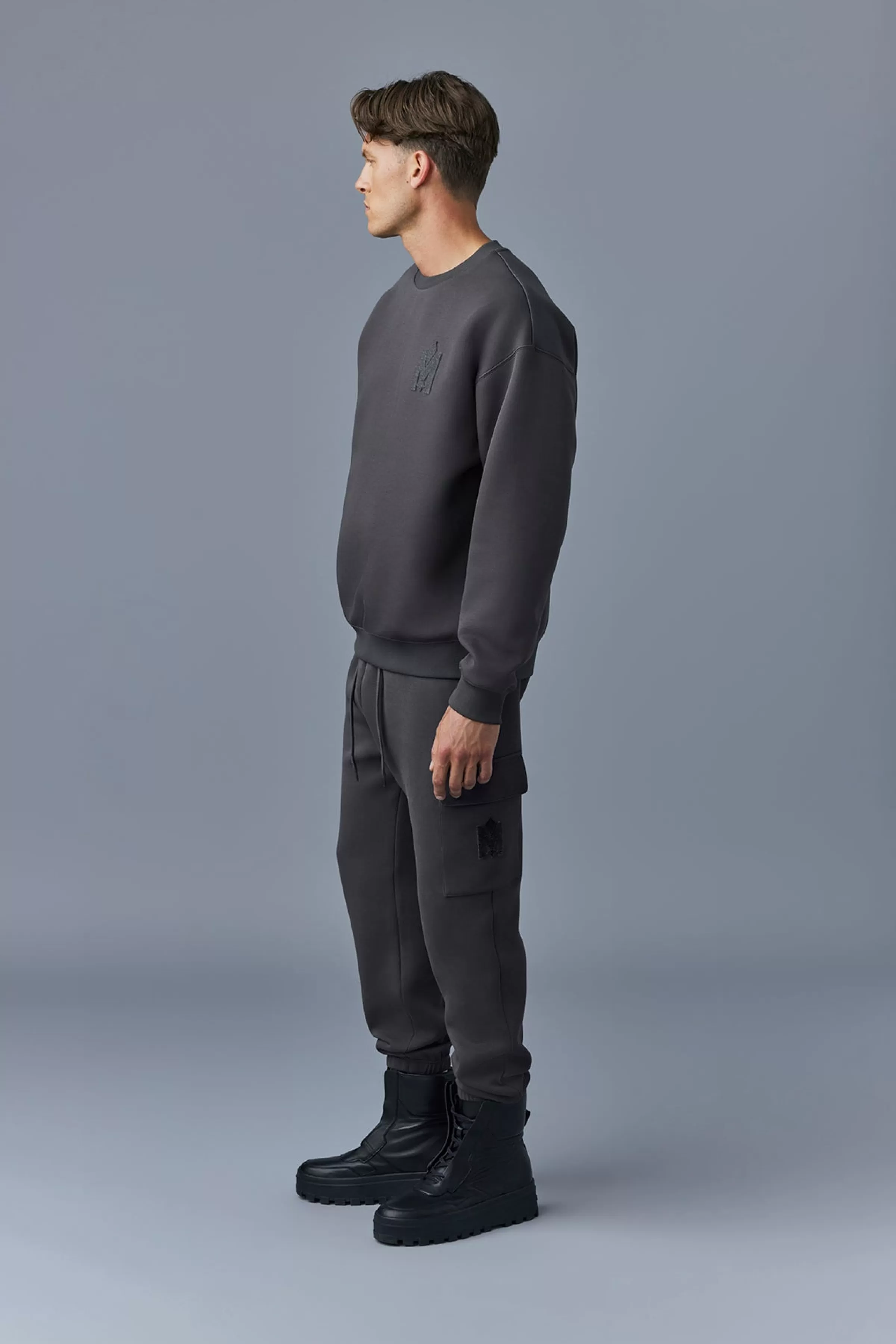 Max, Double Face Jersey Sweatshirt With Embroidered Logo For Men | ® US | Mackage Sale