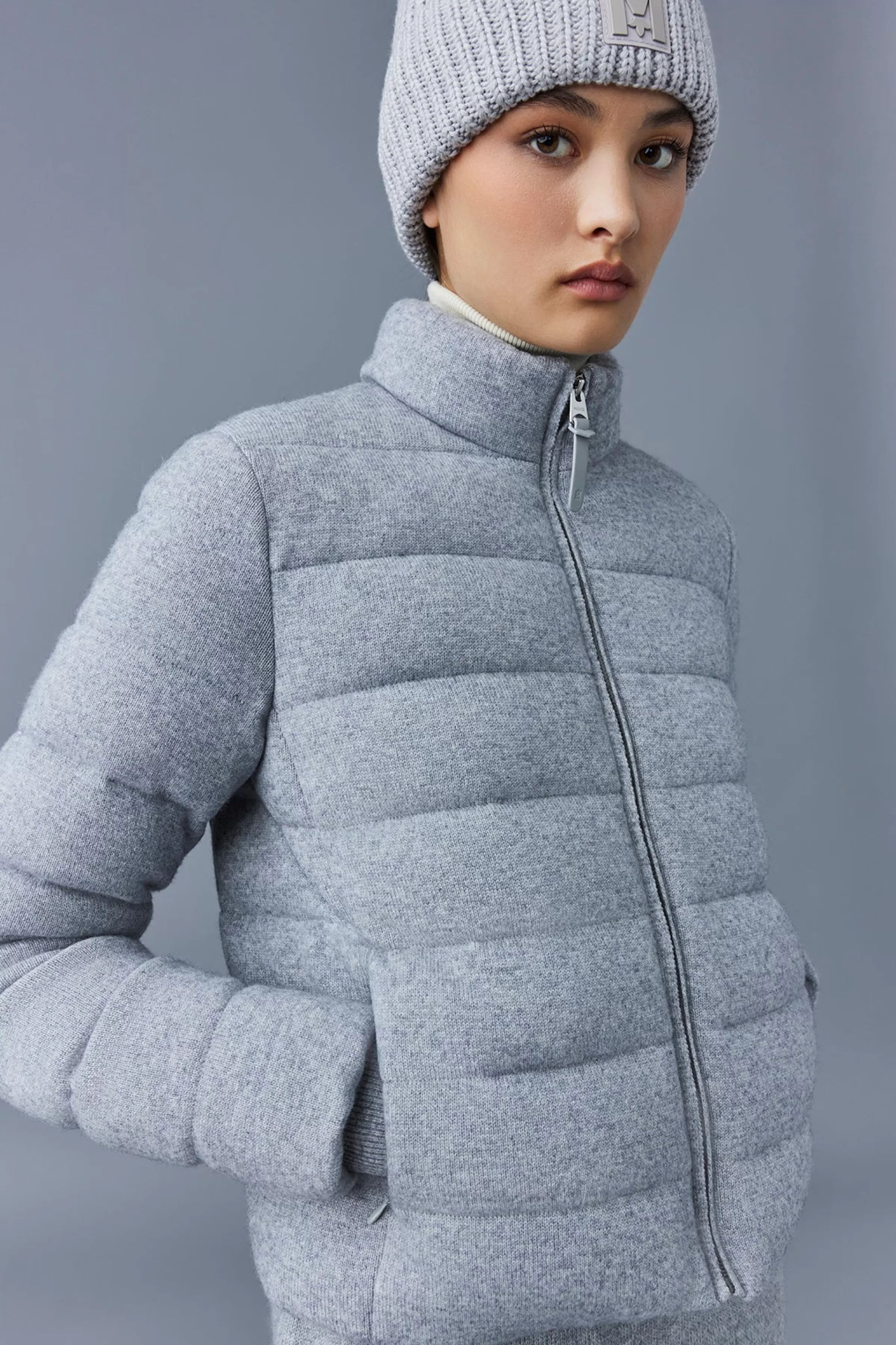Melia, Cashmere Blend Jacket With Stand Collar For Ladies | ® US | Mackage Discount