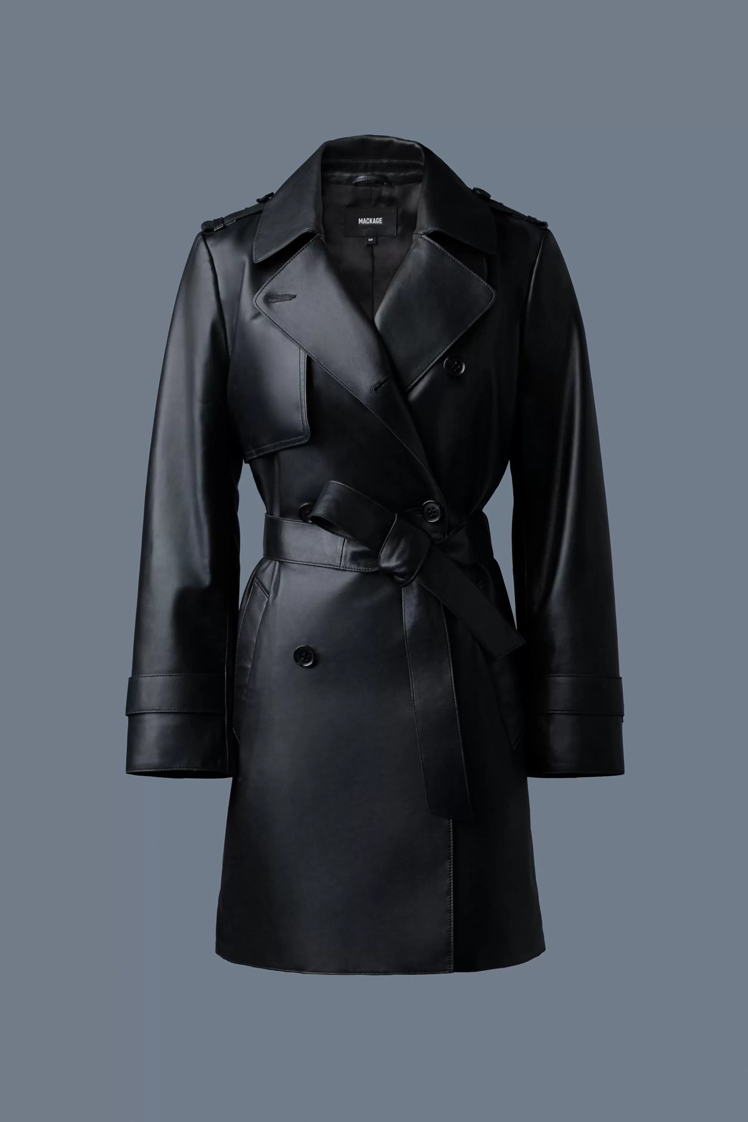 Mely, Long Leather Trench Coat | ® US | Mackage Discount