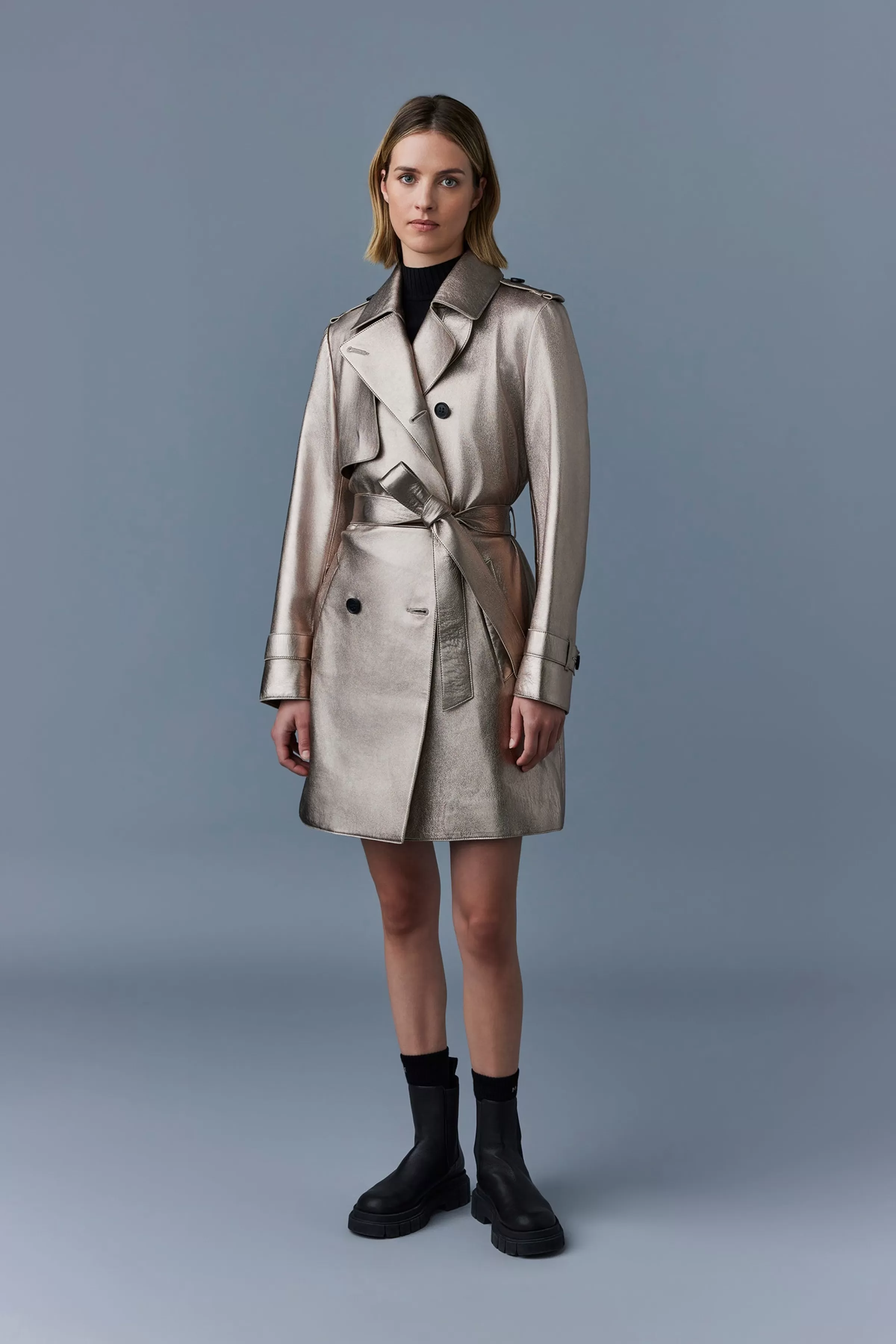 Mely, Long Leather Trench Coat | ® US | Mackage Discount