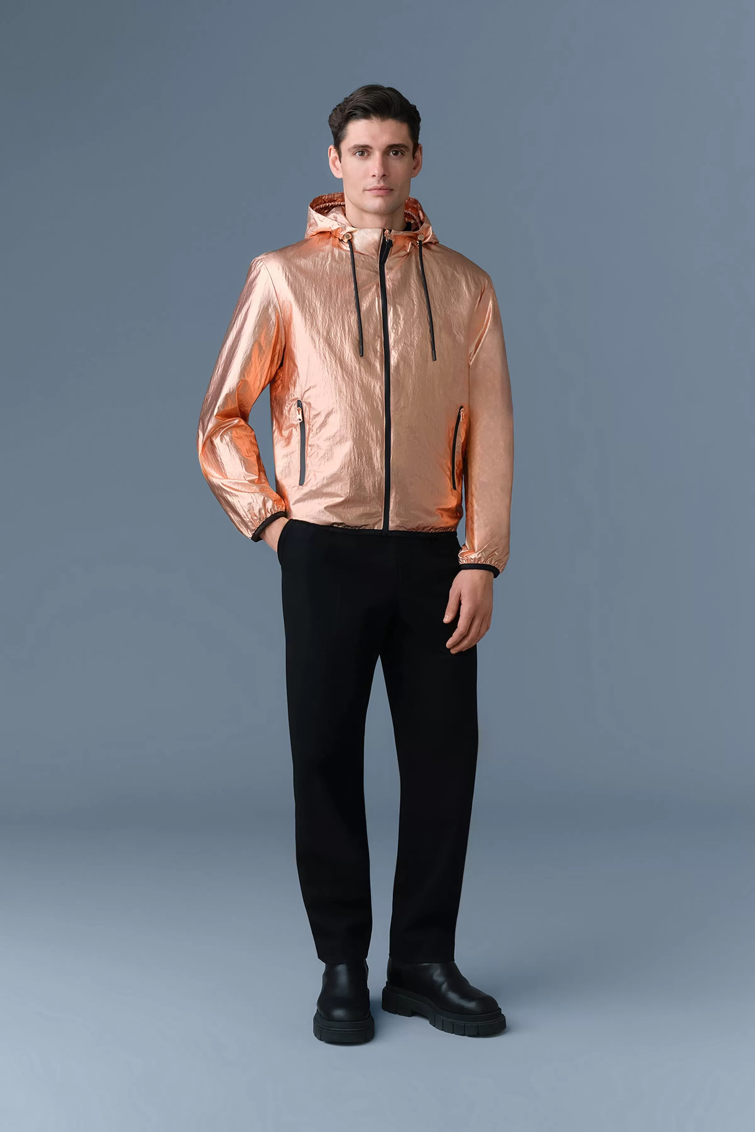 Michael, Metallic Laminate Rain Jacket | ® US | Mackage Shop