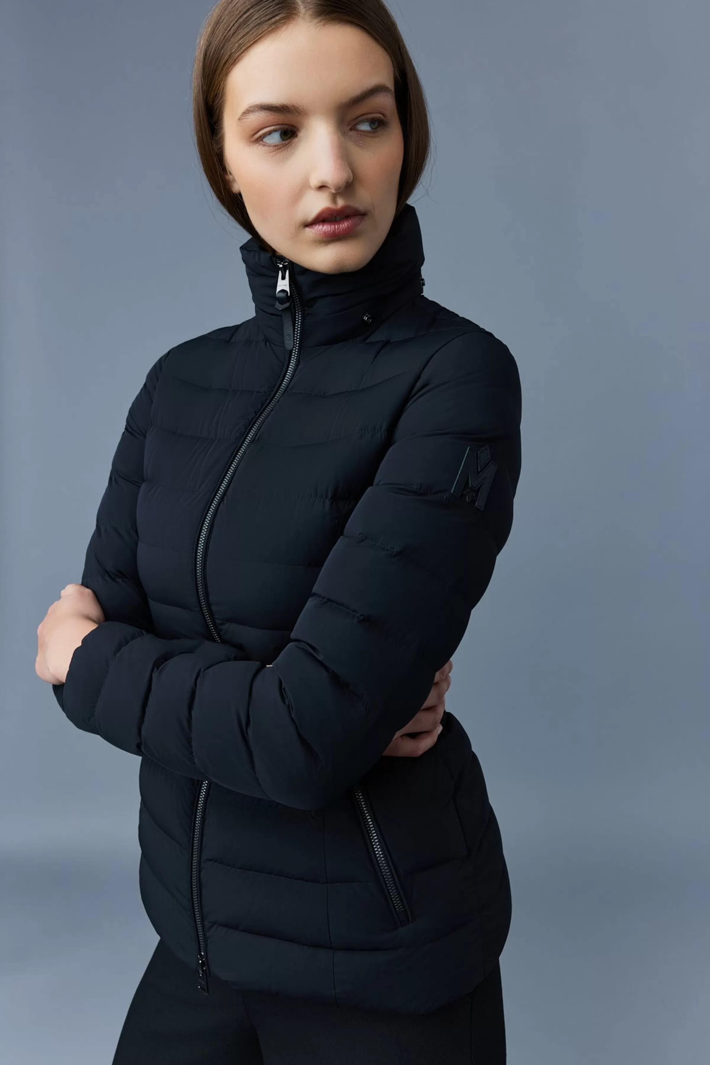 Michi, Agile-360 Stretch Light Down Jacket With Hood For Ladies | ® US | Mackage Flash Sale