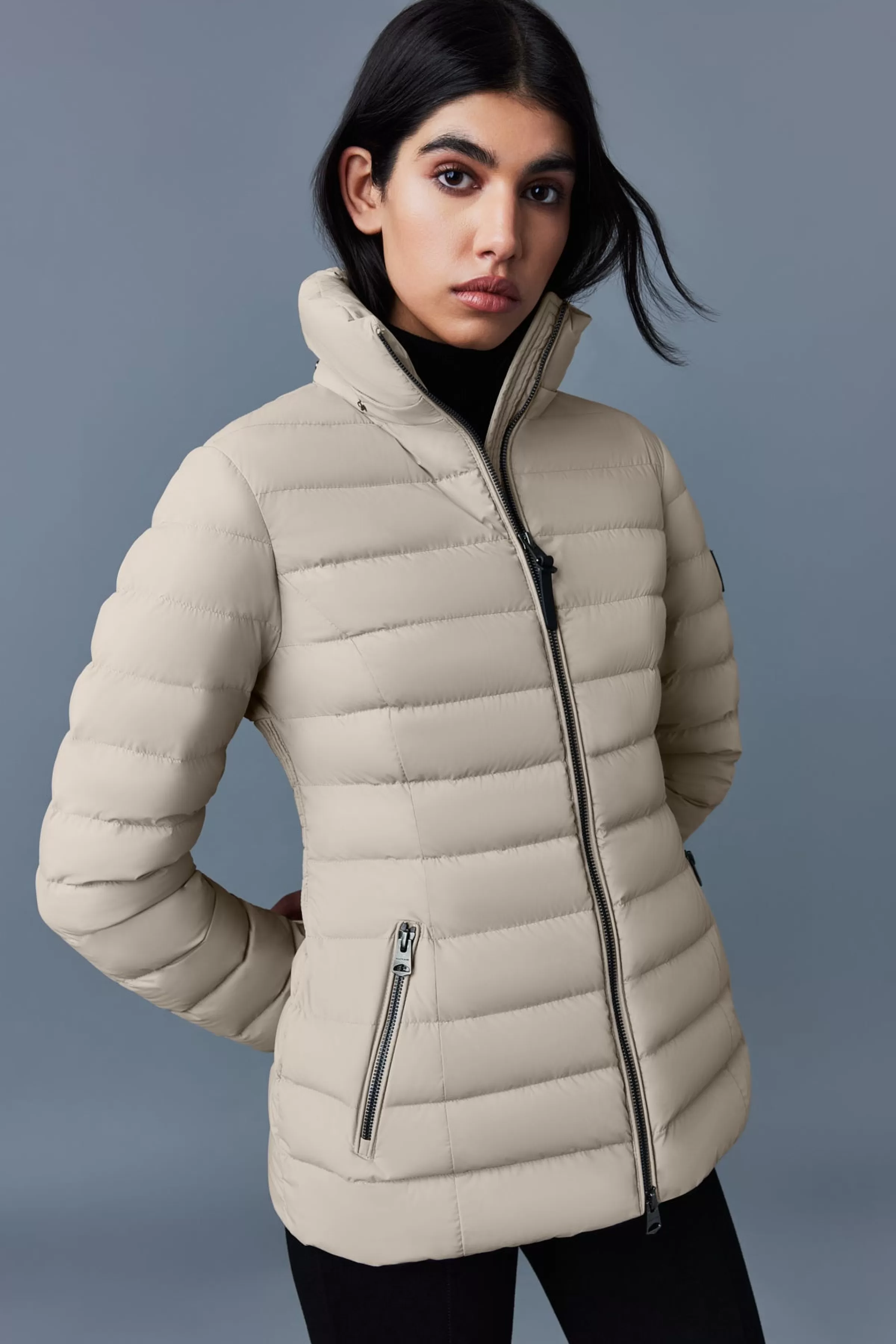 Michi, Agile-360 Stretch Light Down Jacket With Hood For Ladies | ® US | Mackage Best Sale