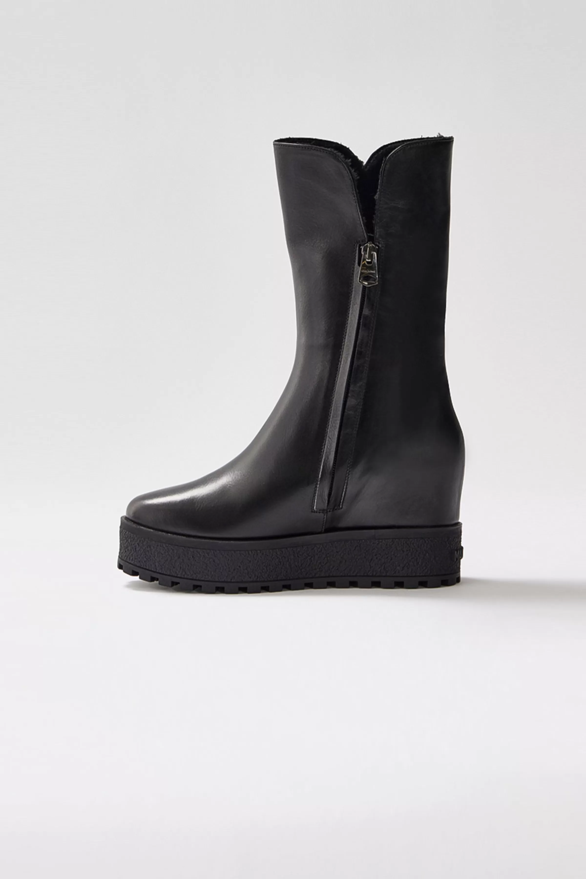 Noble, Shearling-lined Wedge (R) Leather Boot For Ladies | ® US | Mackage New