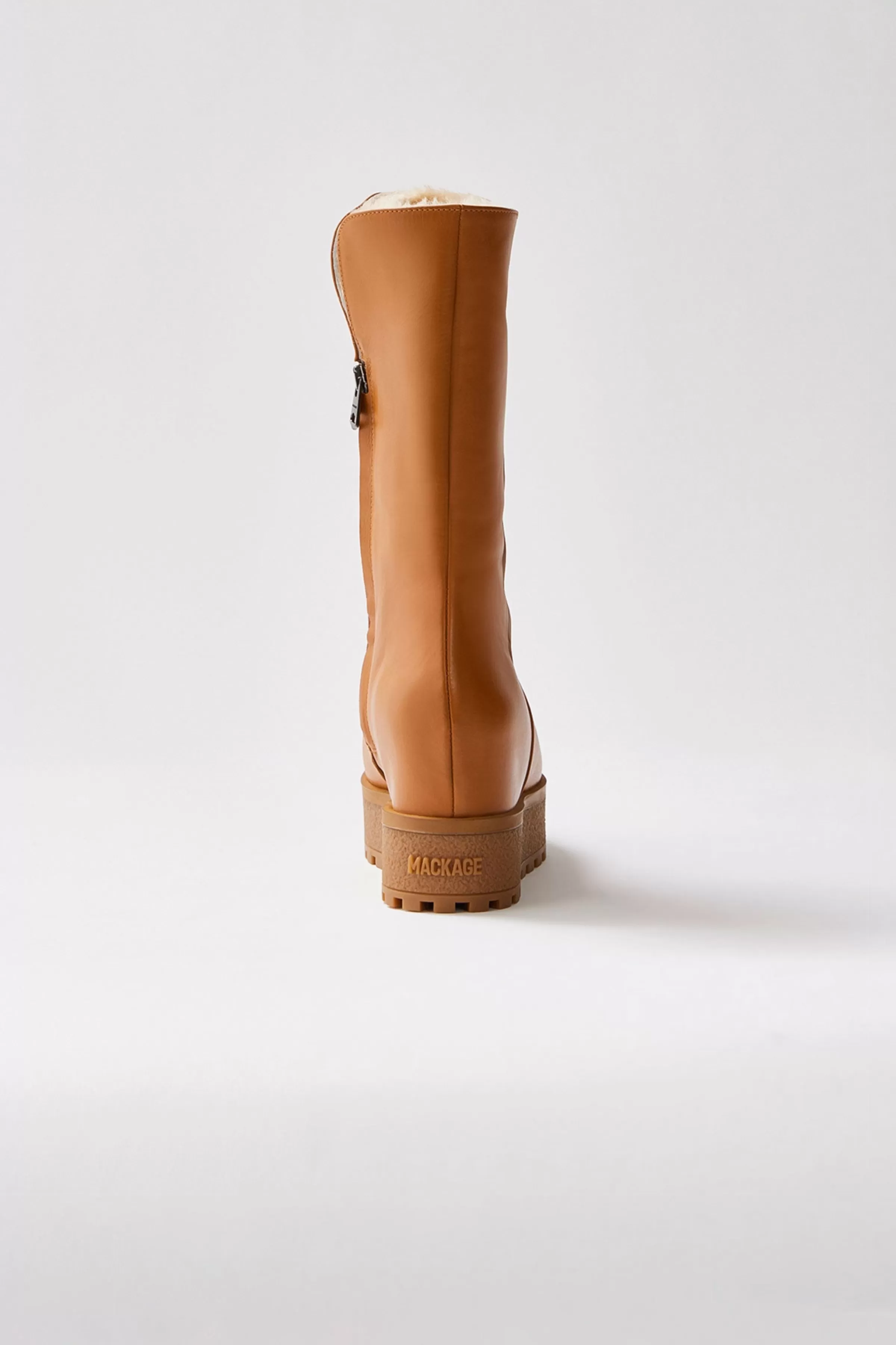 Noble, Shearling-lined Wedge (R) Leather Boot For Ladies | ® US | Mackage New