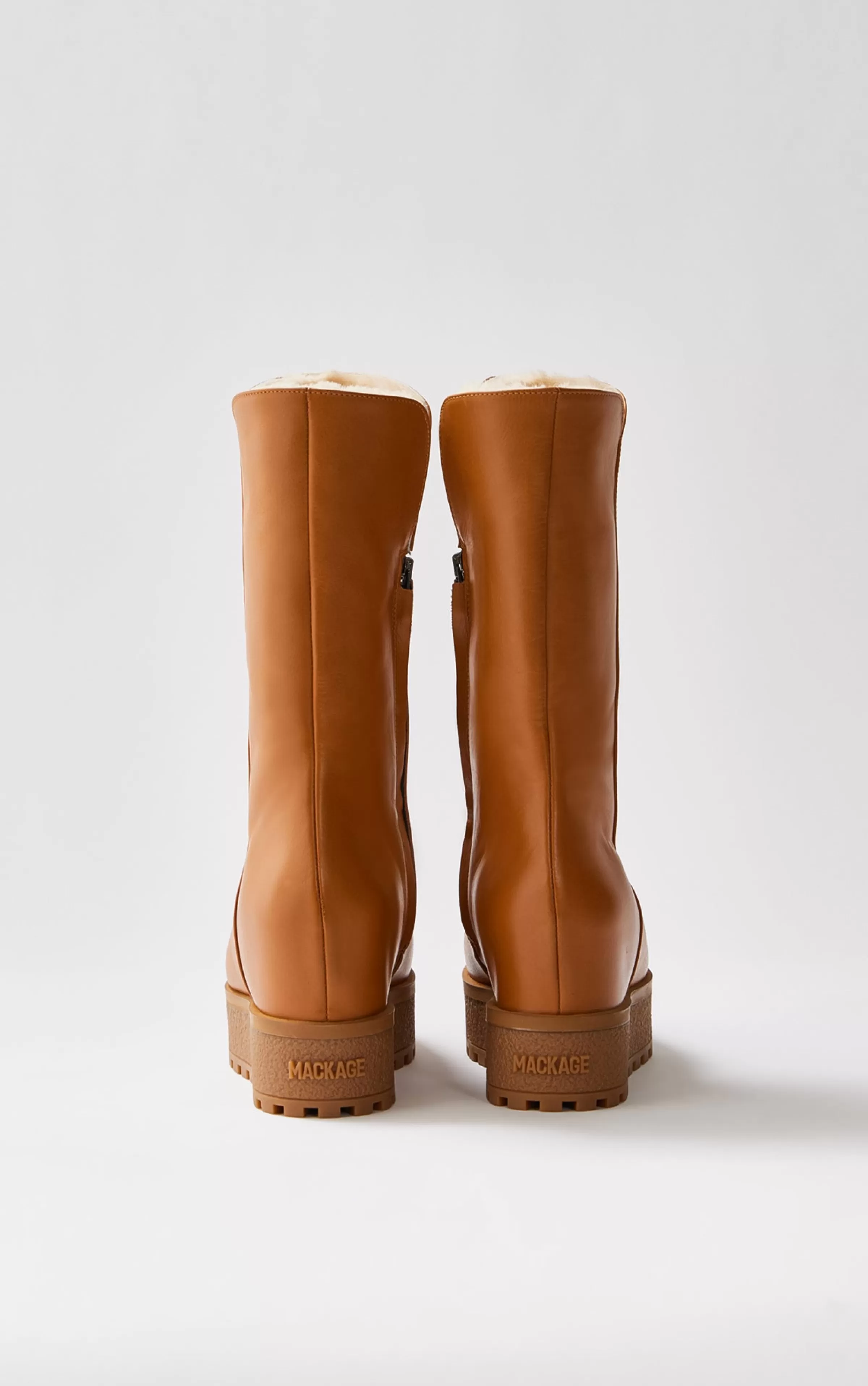 Noble, Shearling-lined Wedge (R) Leather Boot For Ladies | ® US | Mackage Flash Sale
