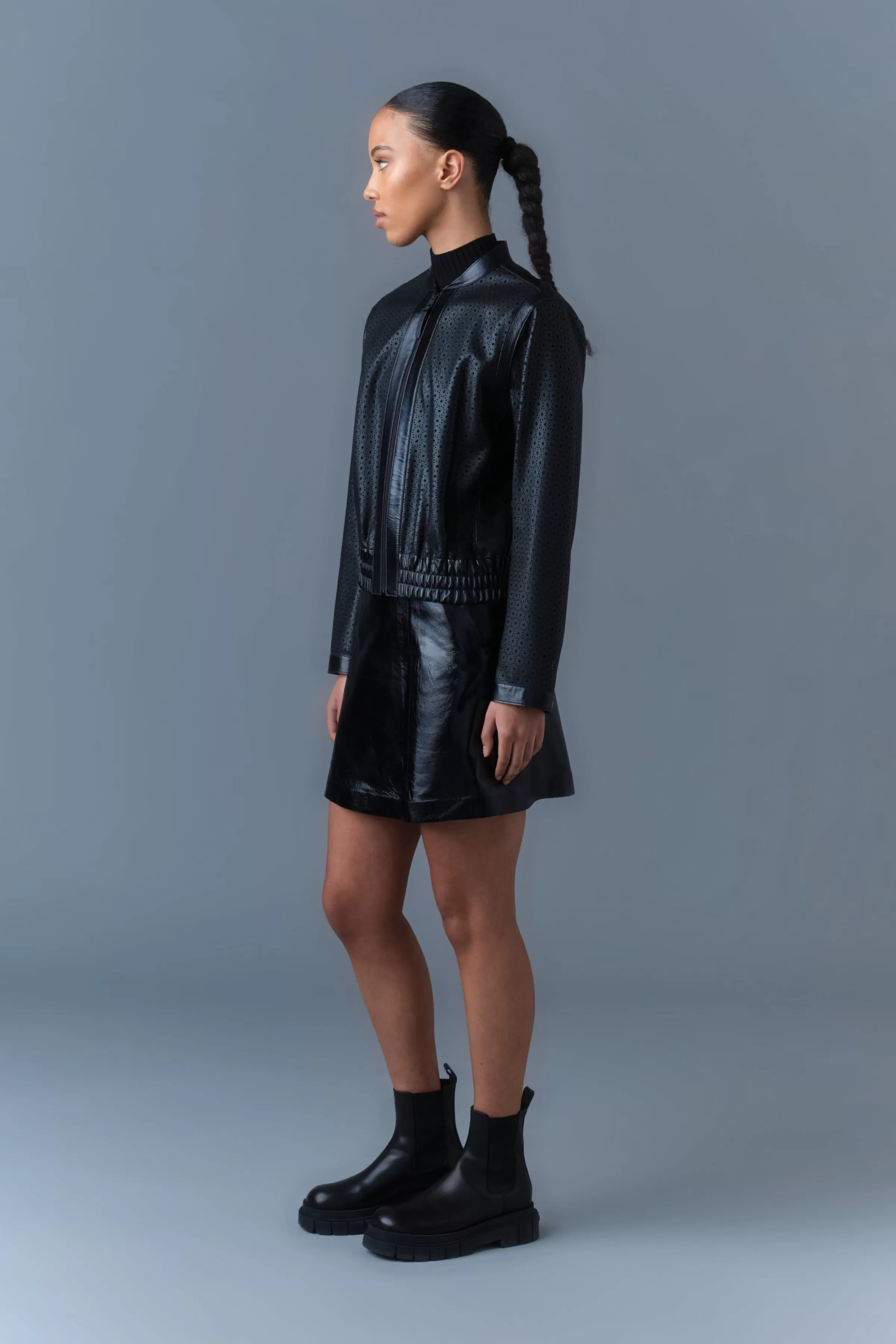 Noelia, Perforated Leather Bomber Jacket | ® US | Mackage Discount