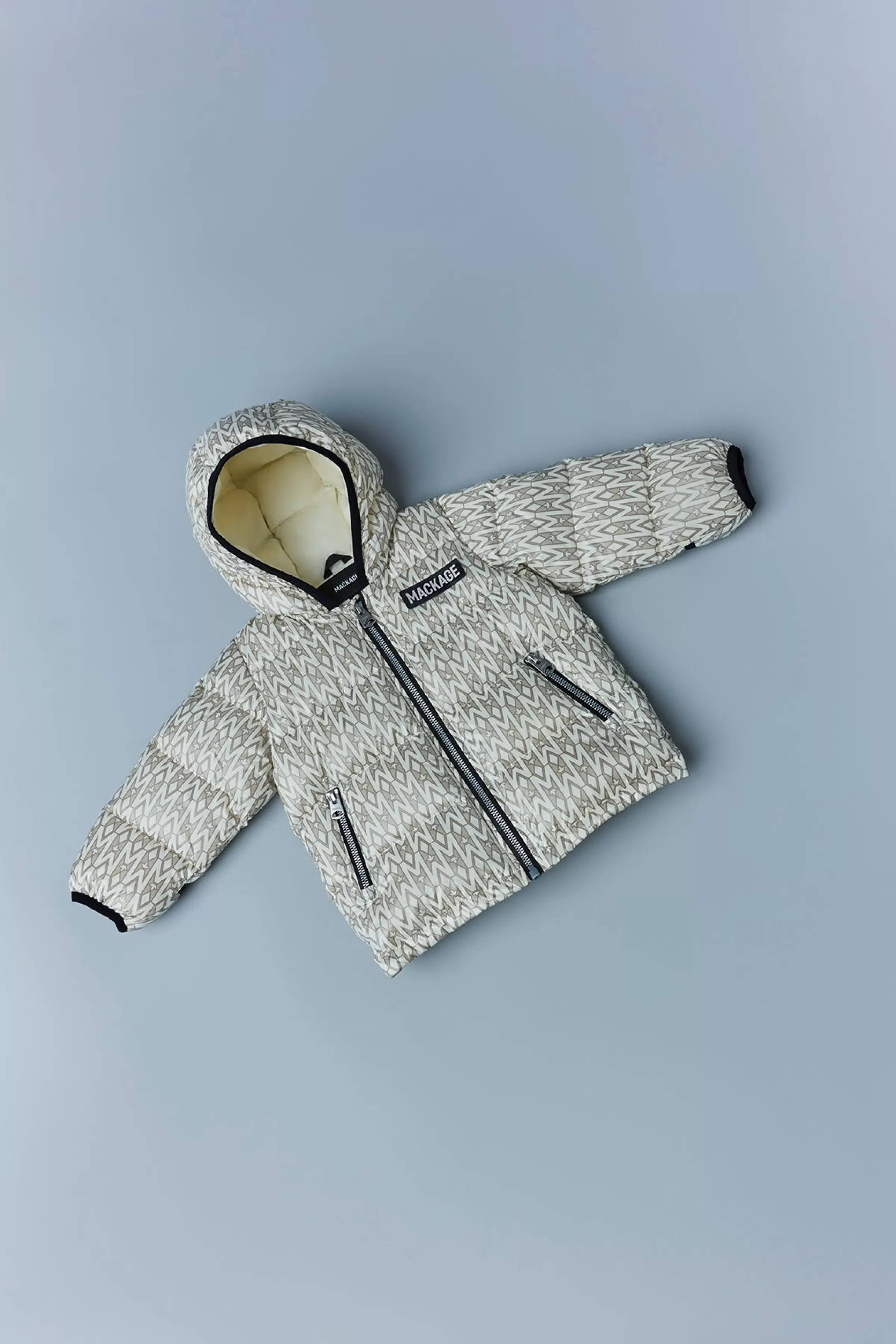 Noko, Recycled Down Jacket With Binded Hood For Babies (3-24 Months) | ® US | Mackage Sale