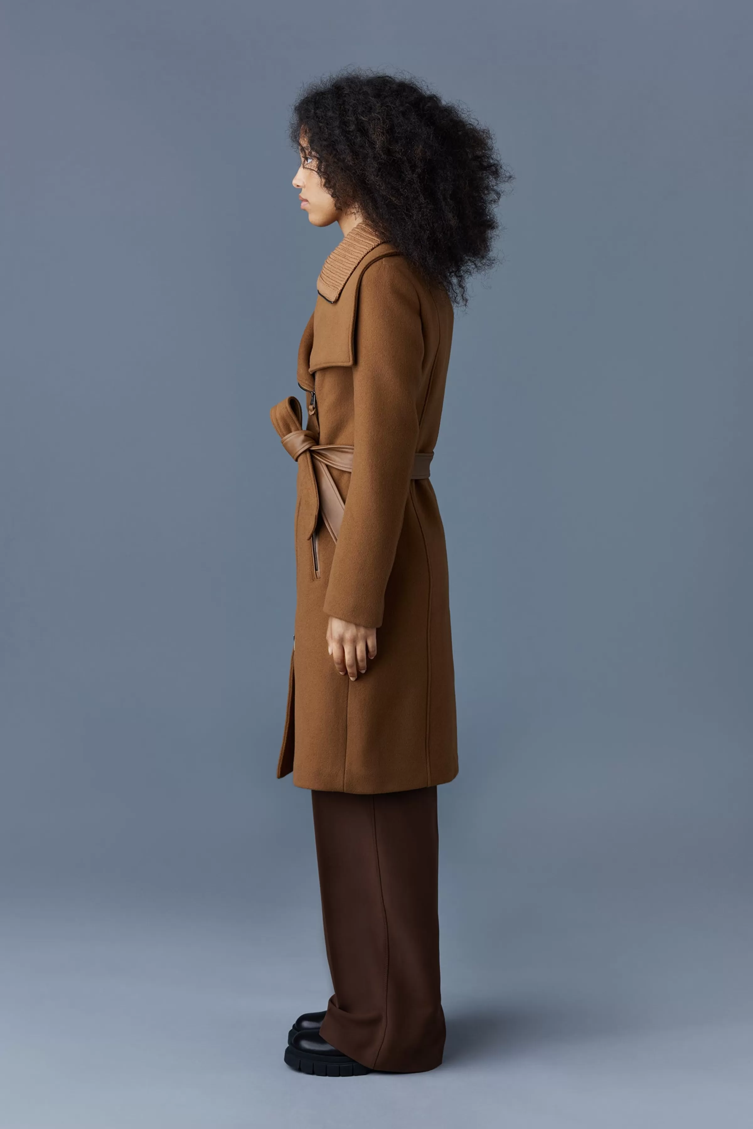 Nori, 2-in-1 Double Face Wool Coat With Sash For Ladies | ® US | Mackage Outlet
