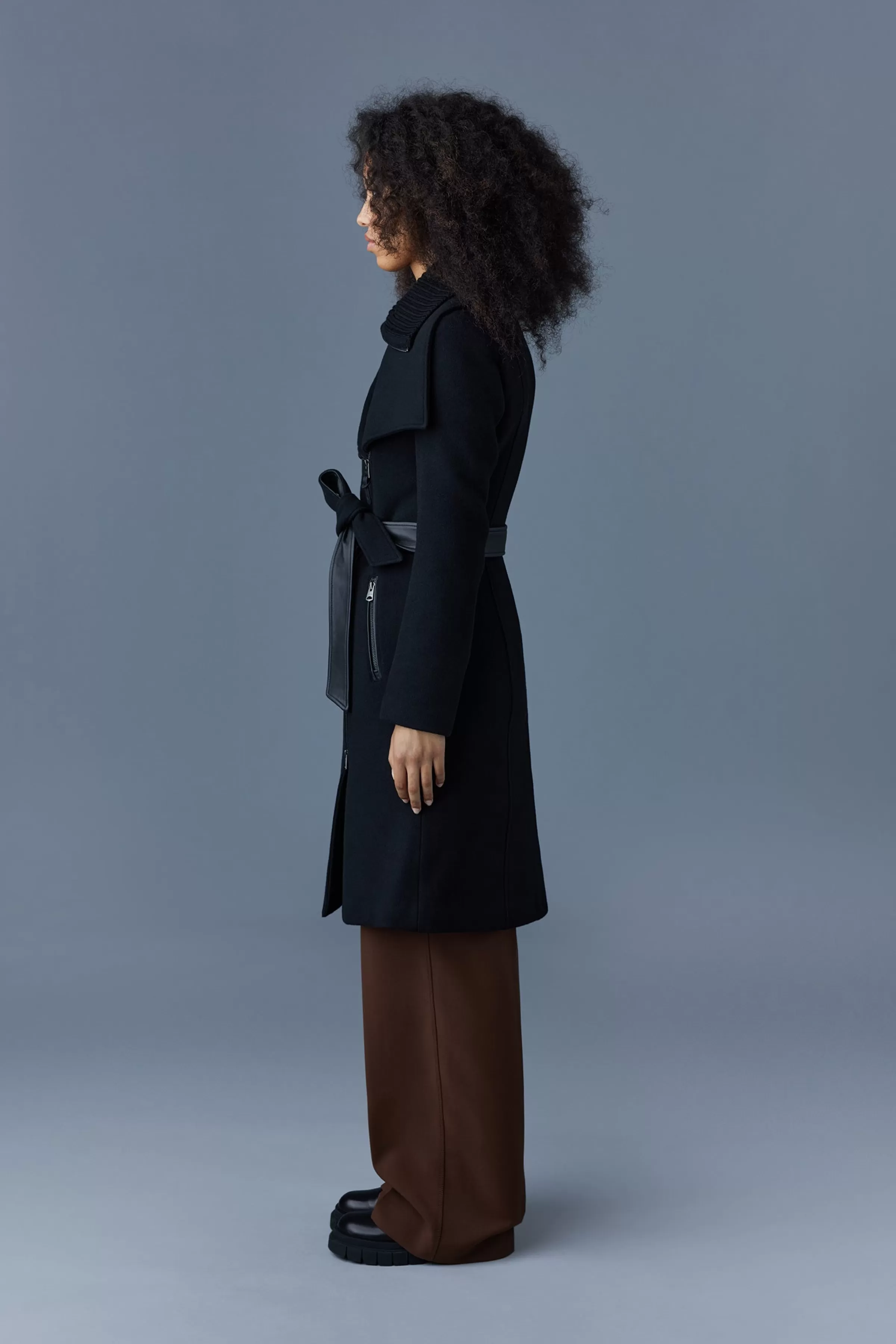 Nori, 2-in-1 Double Face Wool Coat With Sash For Ladies | ® US | Mackage Outlet