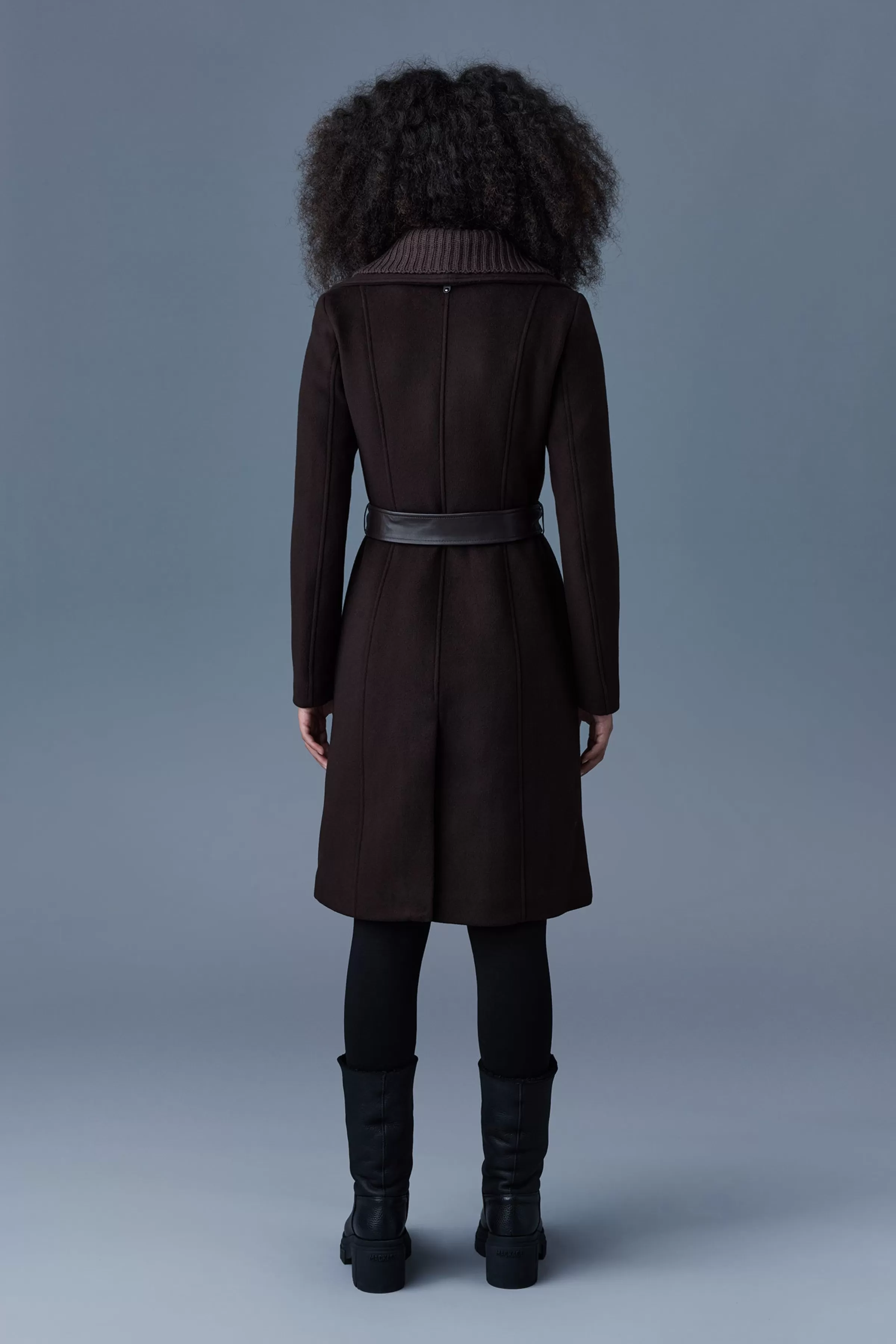 Nori, 2-in-1 Double Face Wool Coat With Sash For Ladies | ® US | Mackage Outlet
