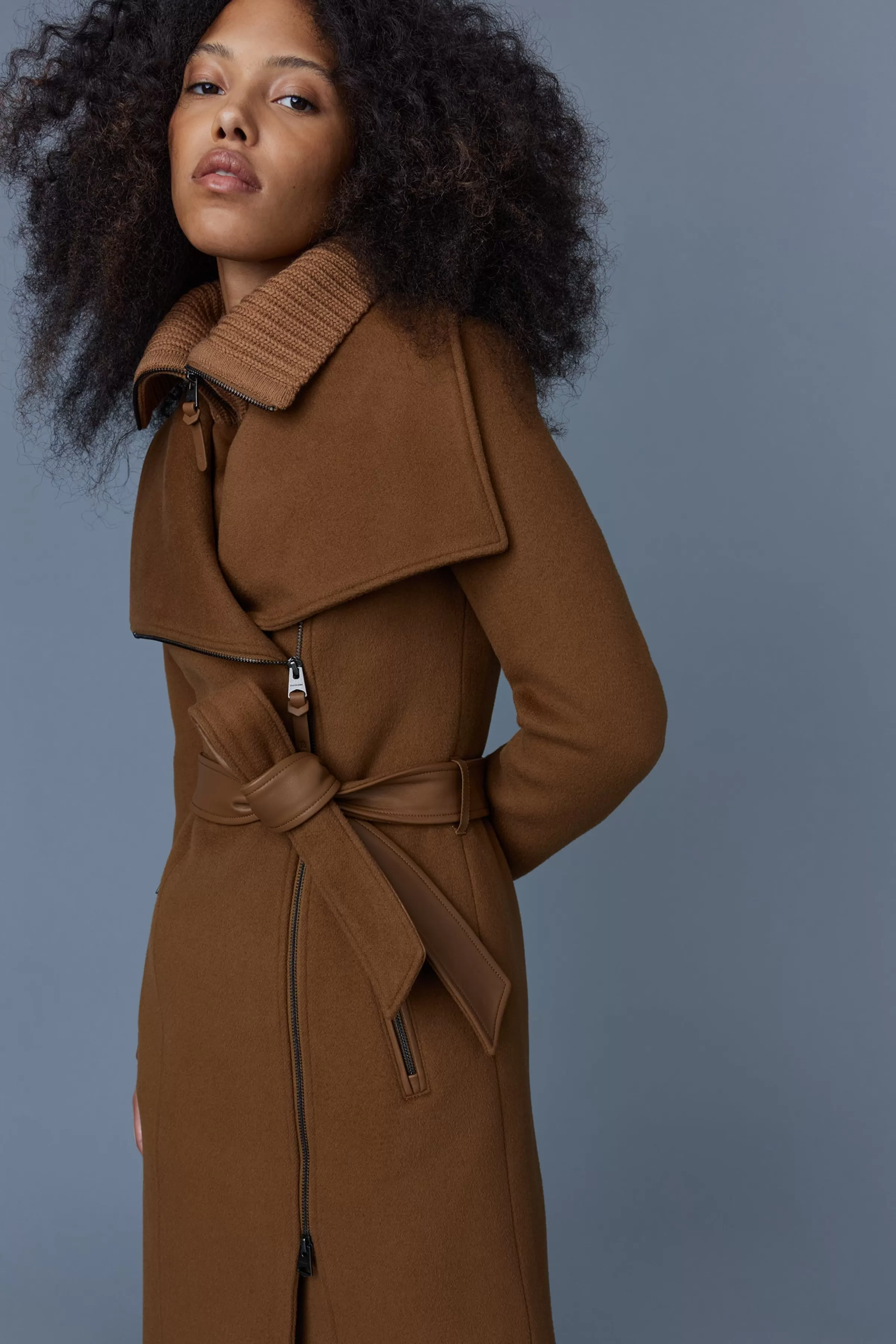 Nori, 2-in-1 Double Face Wool Coat With Sash For Ladies | ® US | Mackage Outlet