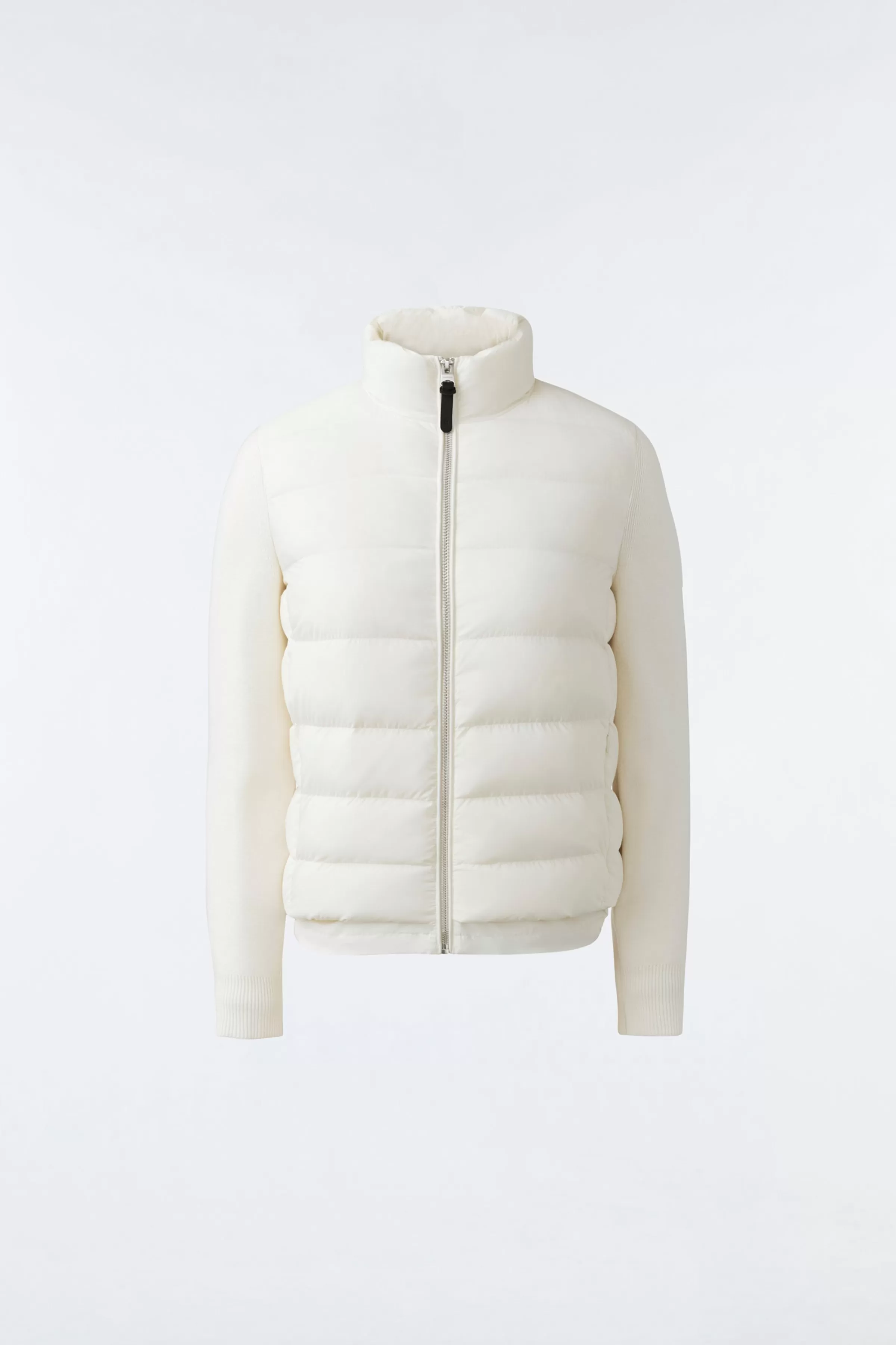 Oceane, Recycled Hybrid Jacket With Rib Knit Sleeves For Ladies | ® US | Mackage Online