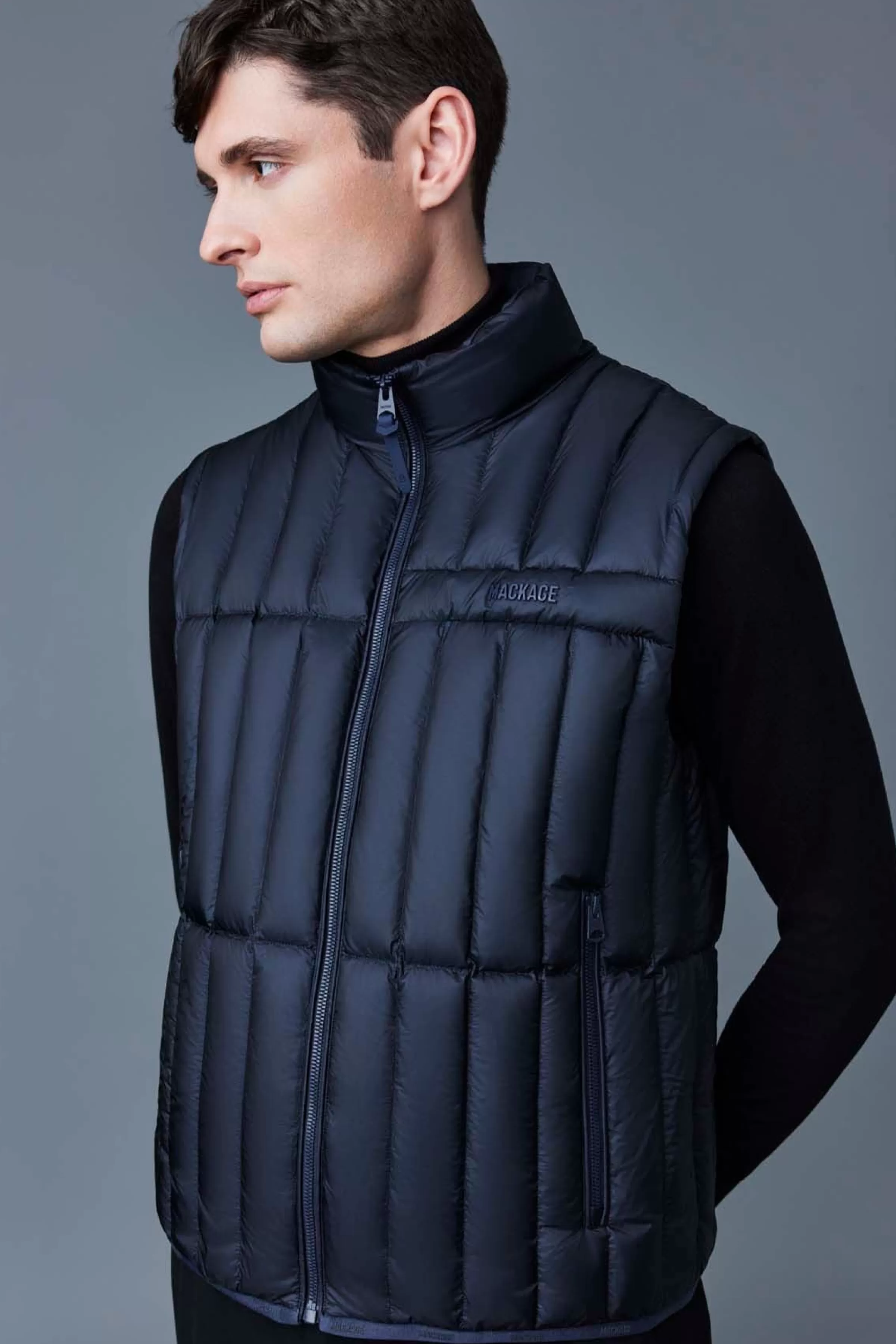 Patrick, Translucent Ripstop Light Down Vest With Funnel Collar For Men | ® US | Mackage Discount