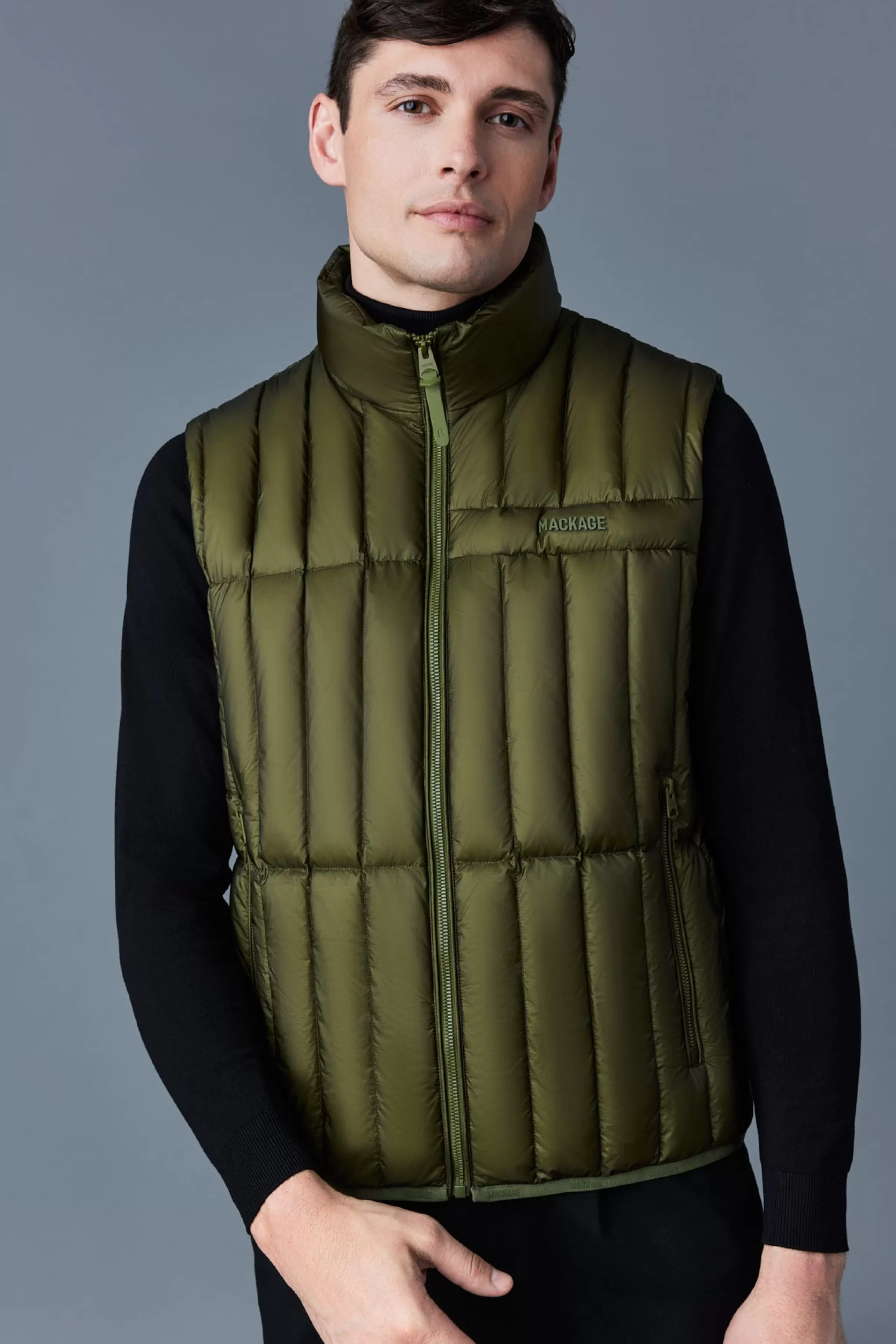 Patrick, Translucent Ripstop Light Down Vest With Funnel Collar For Men | ® US | Mackage Best