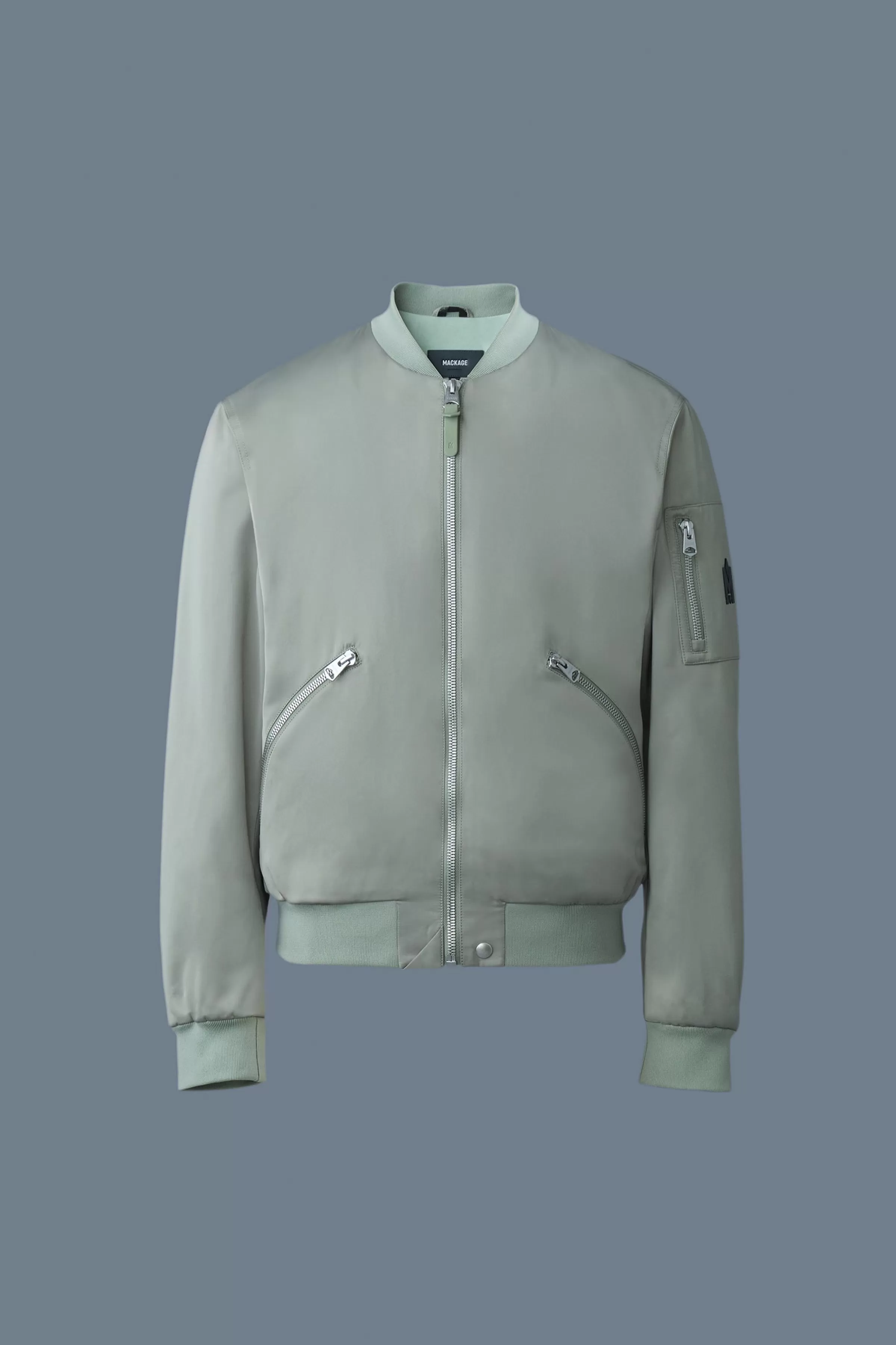 Ramone, Satin Bomber Jacket With Sleeve Pocket | ® US | Mackage Discount