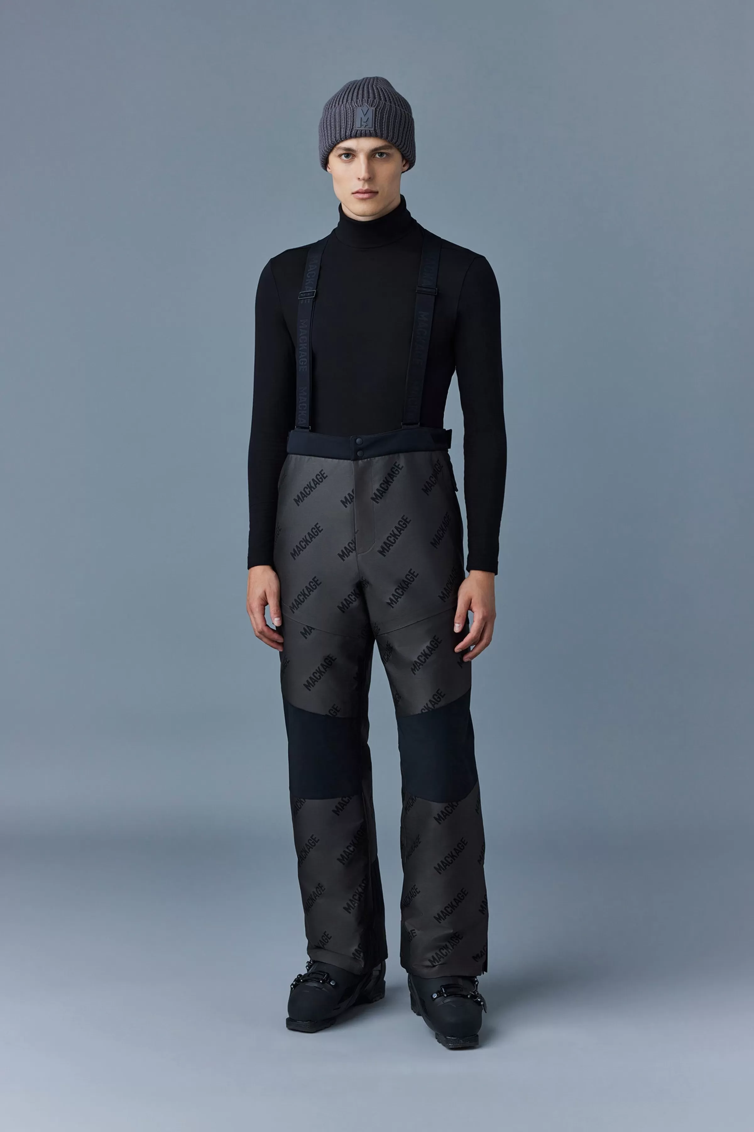 Shane, Technical Ski Pants With Jacquard Logo Pattern And Suspenders For Men | ® US | Mackage Shop