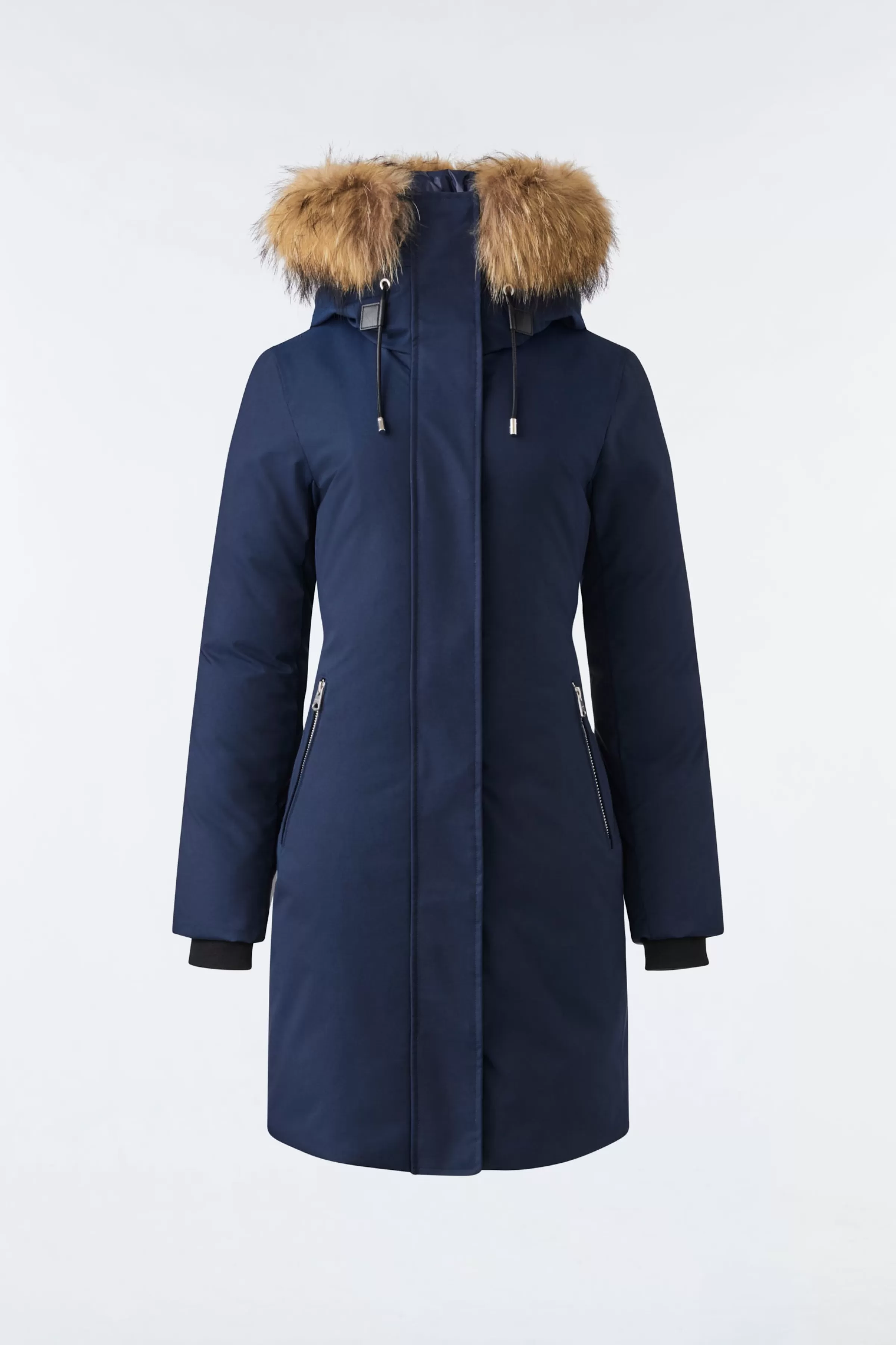 Shiloh, 2-in-1 Fitted Down Coat With Removable Bib And Natural Fur For Ladies | ® US | Mackage Sale