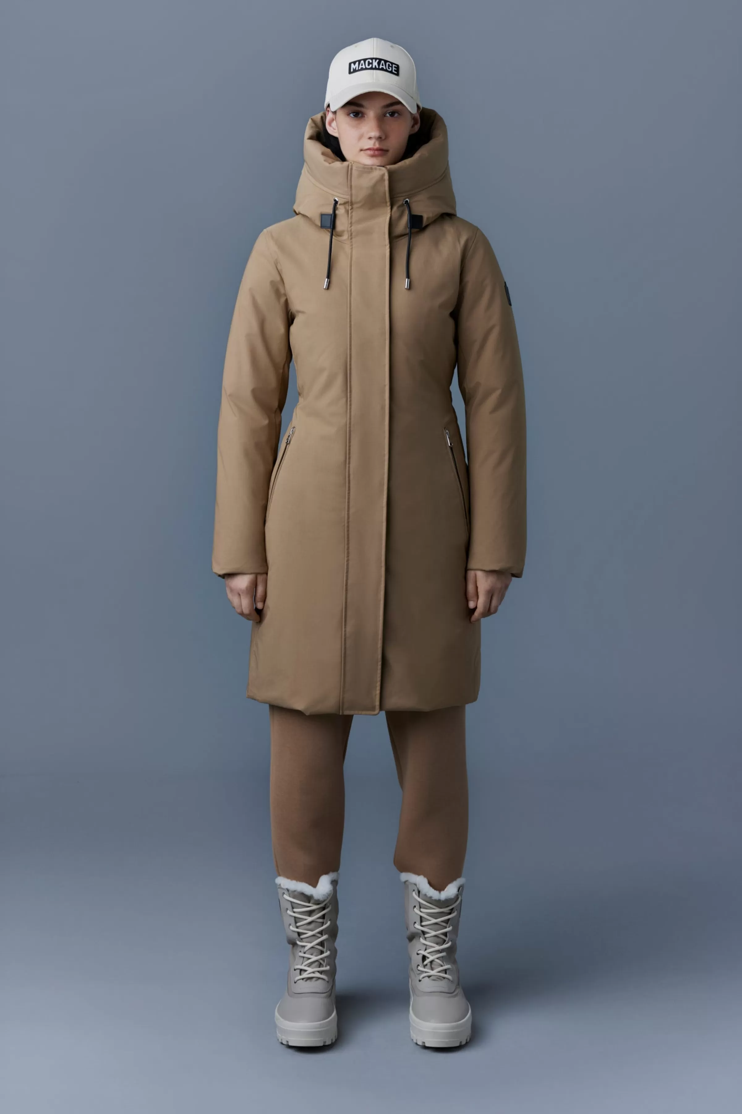 Shiloh, 2-in-1 Fitted Down Coat With Removable Bib For Ladies | ® US | Mackage Clearance