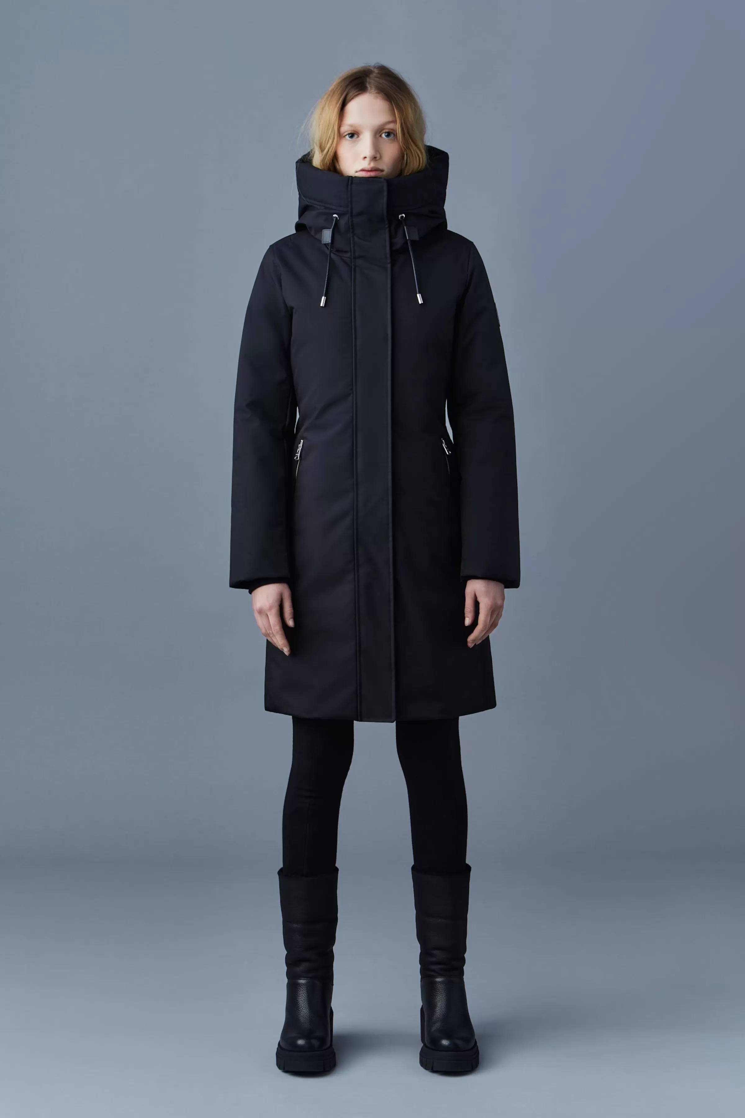 Shiloh, 2-in-1 Fitted Down Coat With Removable Bib For Ladies | ® US | Mackage Clearance