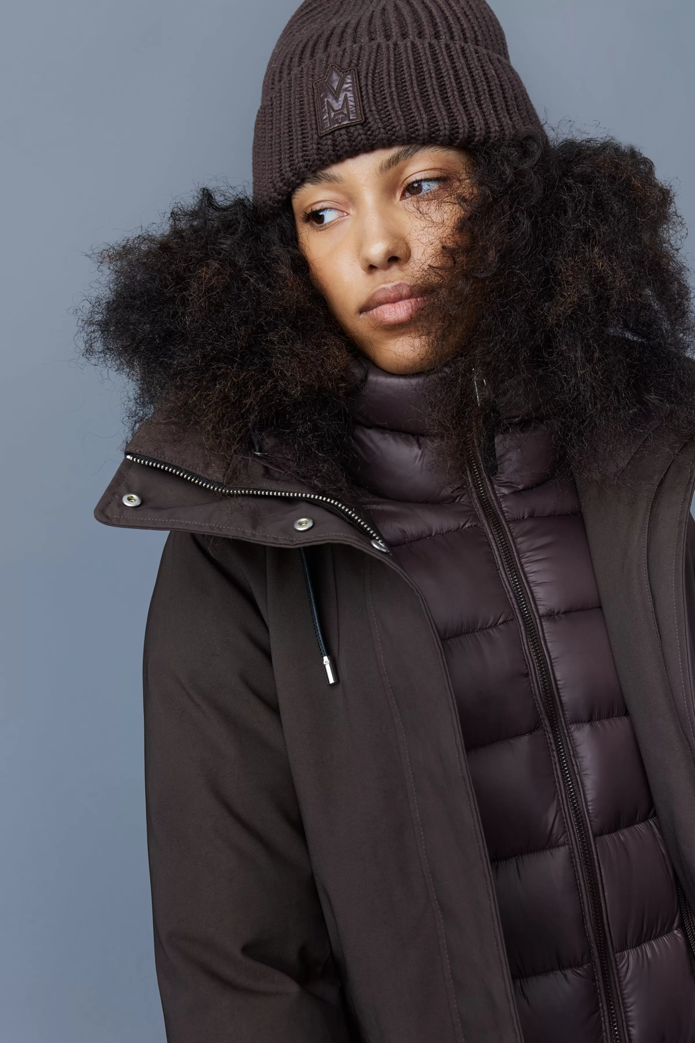 Shiloh, 2-in-1 Fitted Down Coat With Removable Bib For Ladies | ® US | Mackage Clearance