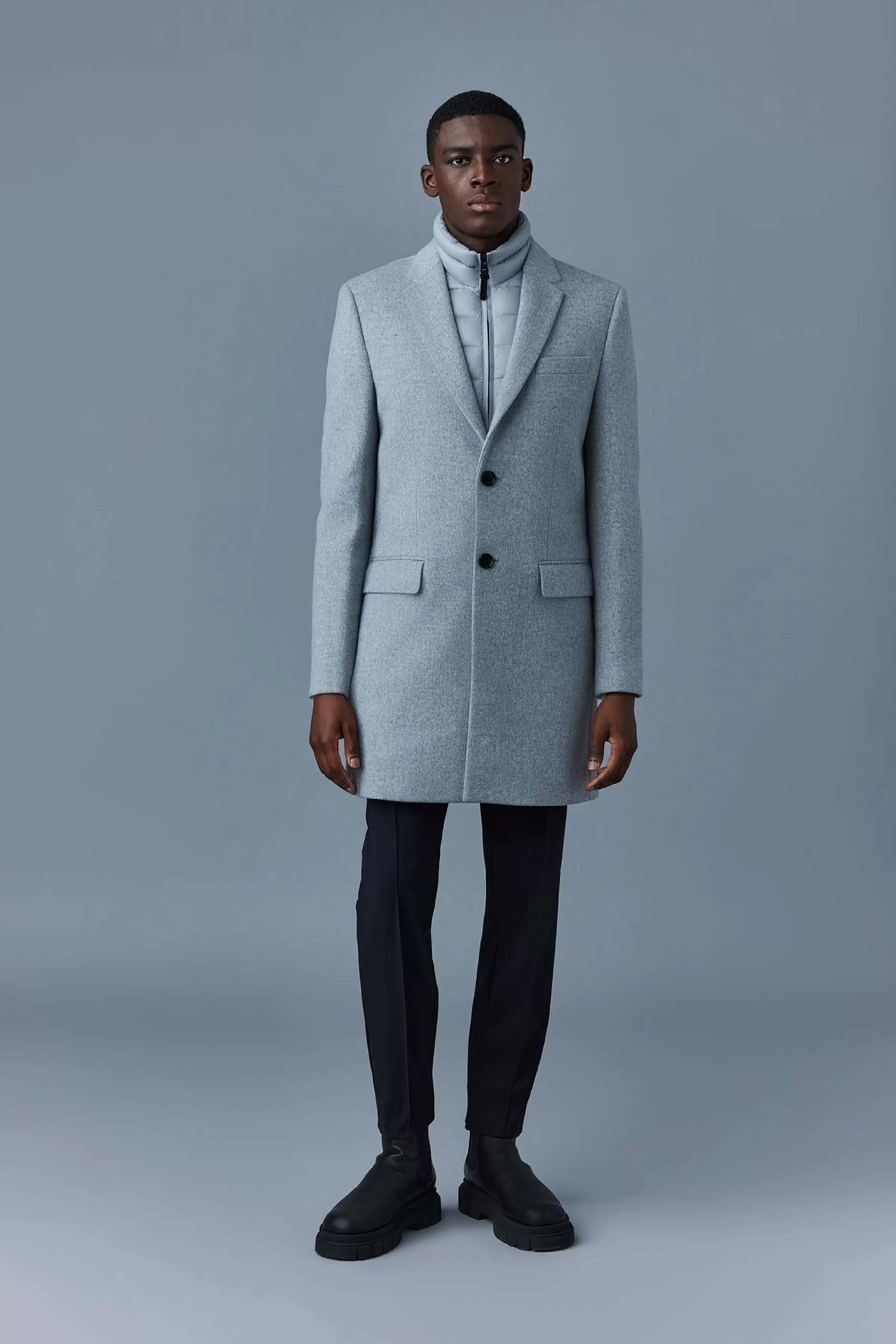 Skai, Double-face Wool 2-in-1 Top Coat With Removable Down Liner For Men | ® US | Mackage Sale