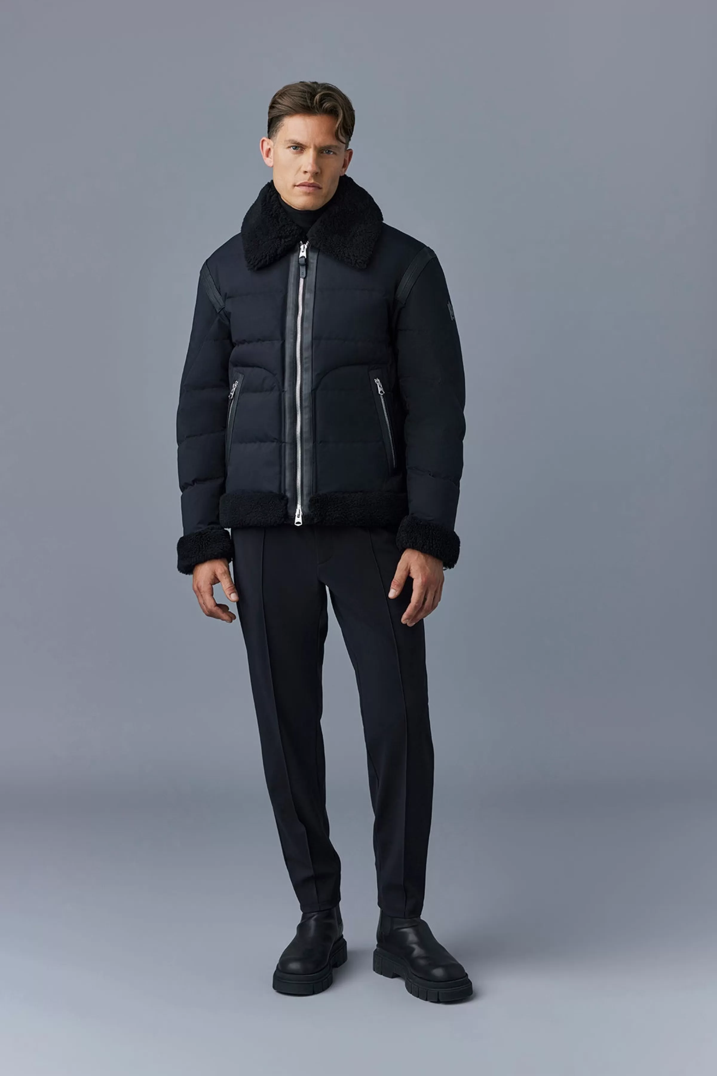 Solomon, Down Sheepskin Jacket With Spread Collar For Men | ® US | Mackage Clearance
