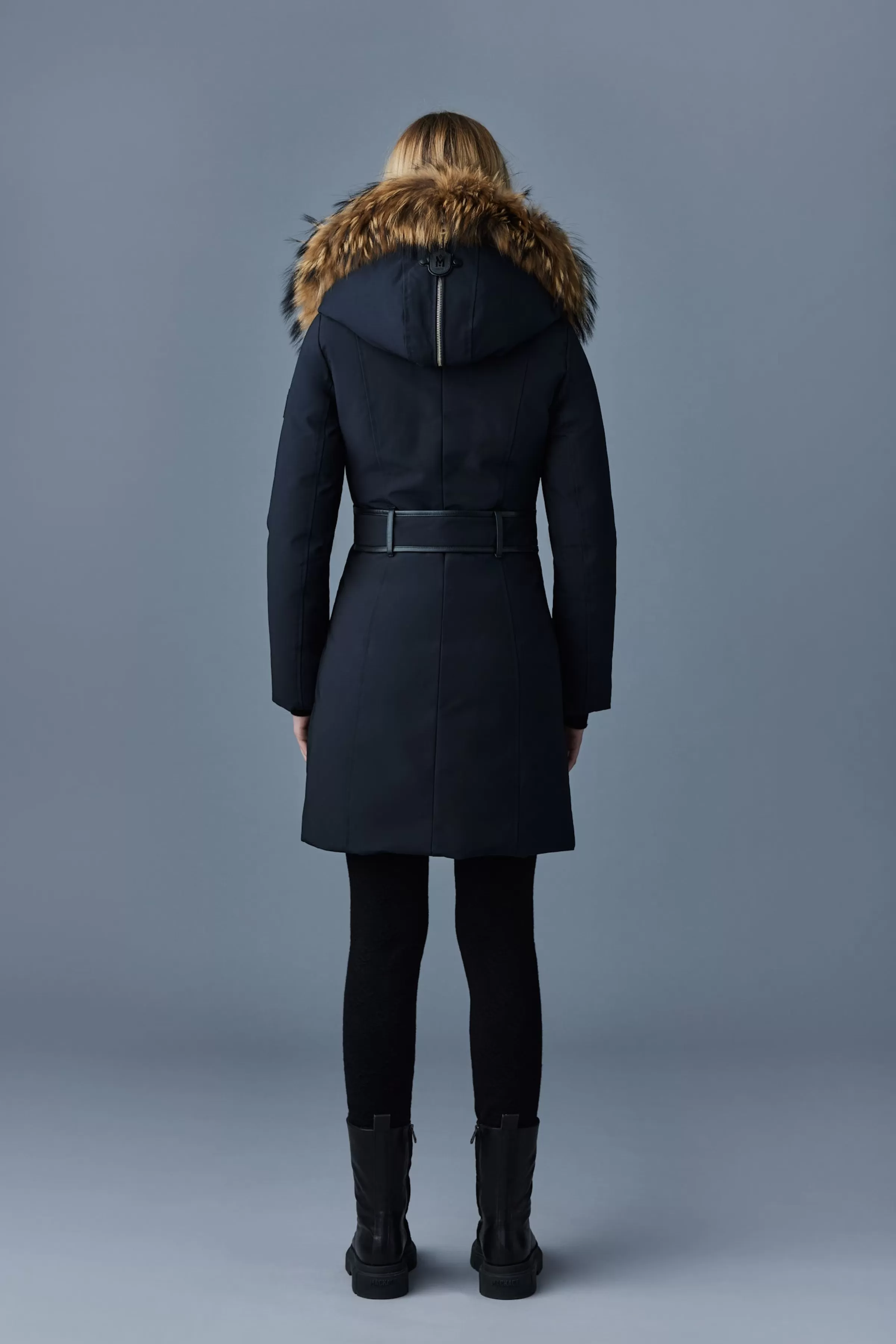 Trish, Powder Touch Down Coat With Natural Fur Signature Collar For Ladies | ® US | Mackage Store
