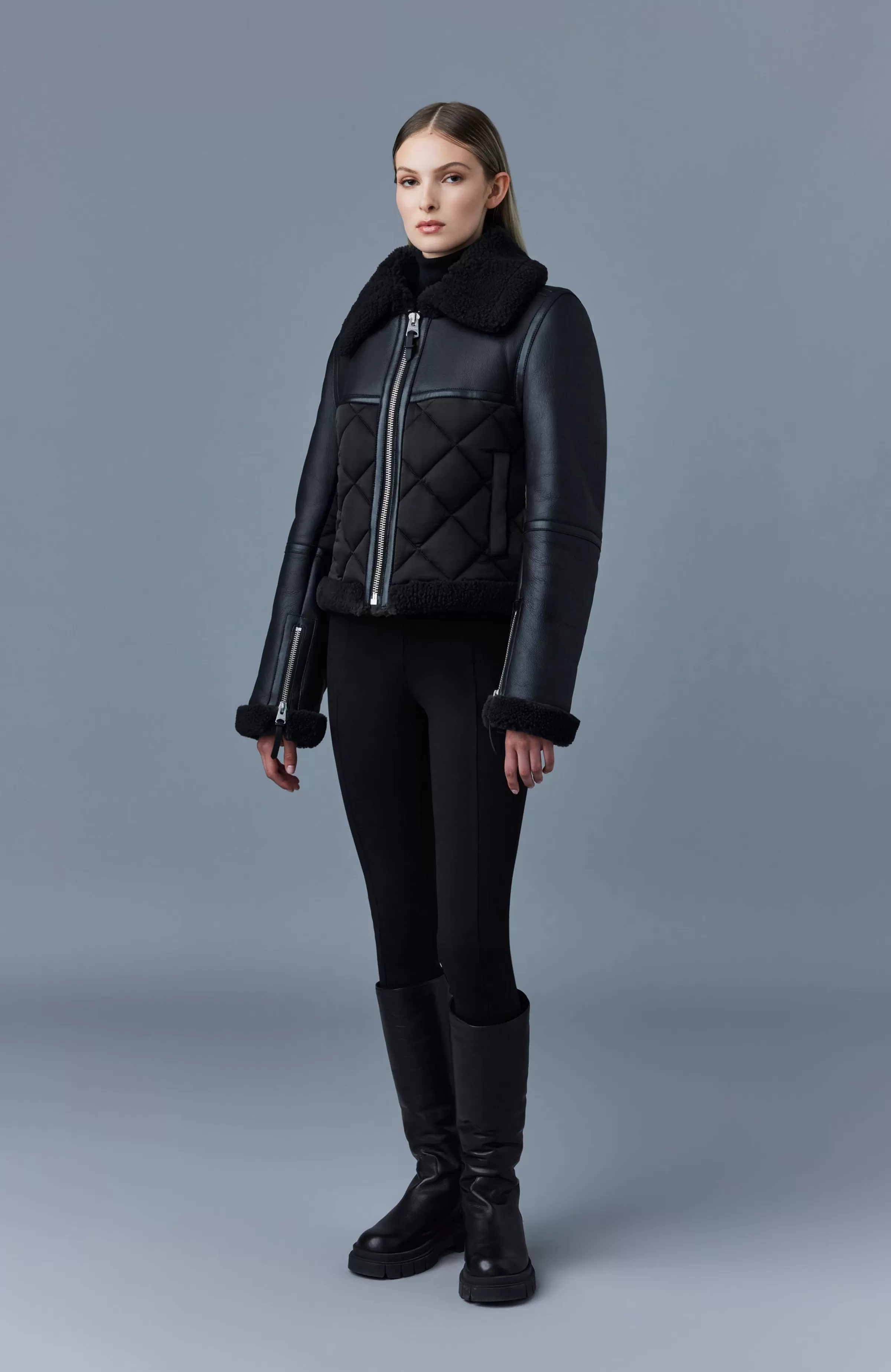 Tulip, Quilted Sheepskin Jacket With Shearling Trim For Ladies | ® US | Mackage Outlet