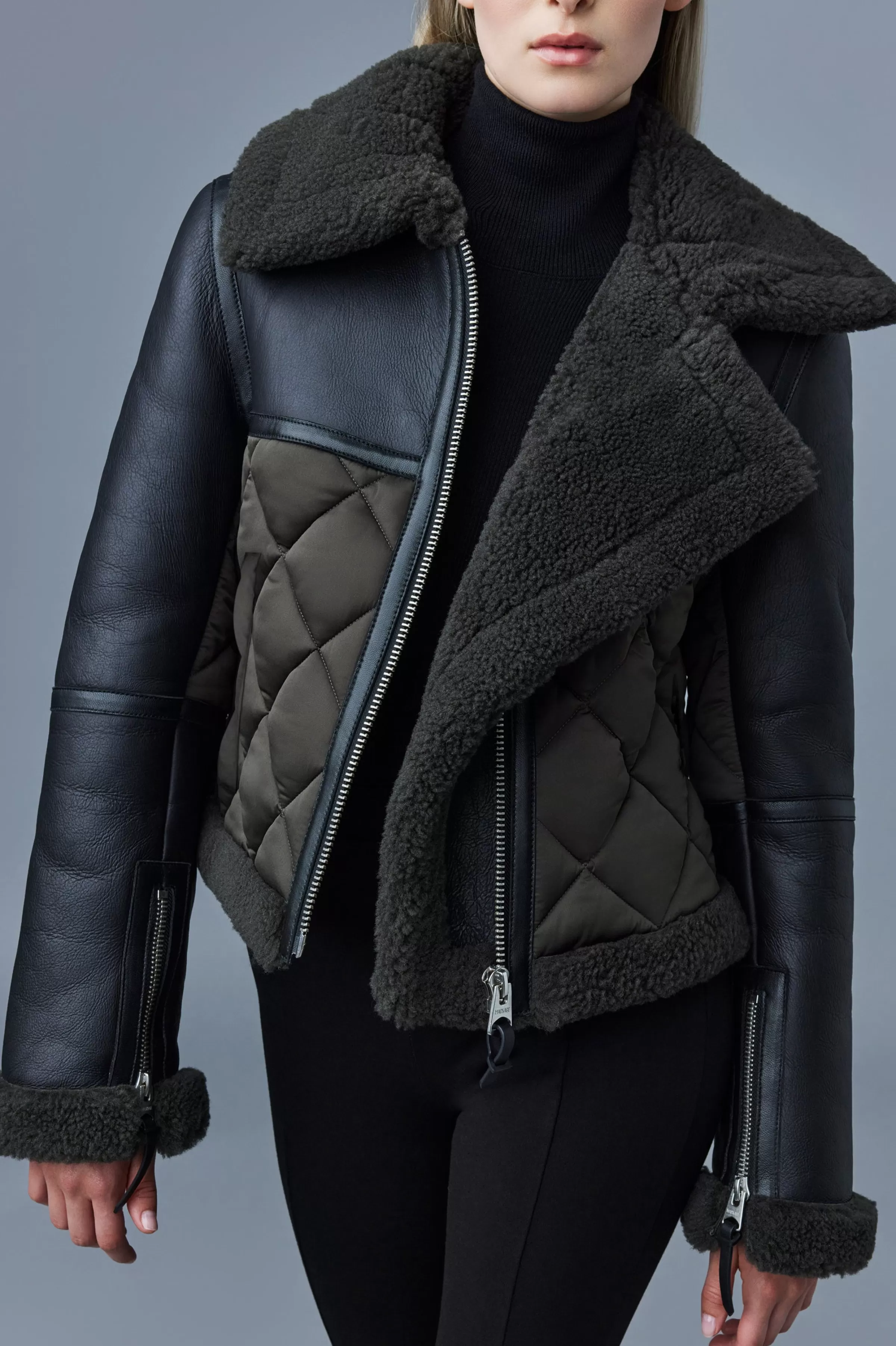 Tulip, Quilted Sheepskin Jacket With Shearling Trim For Ladies | ® US | Mackage Outlet